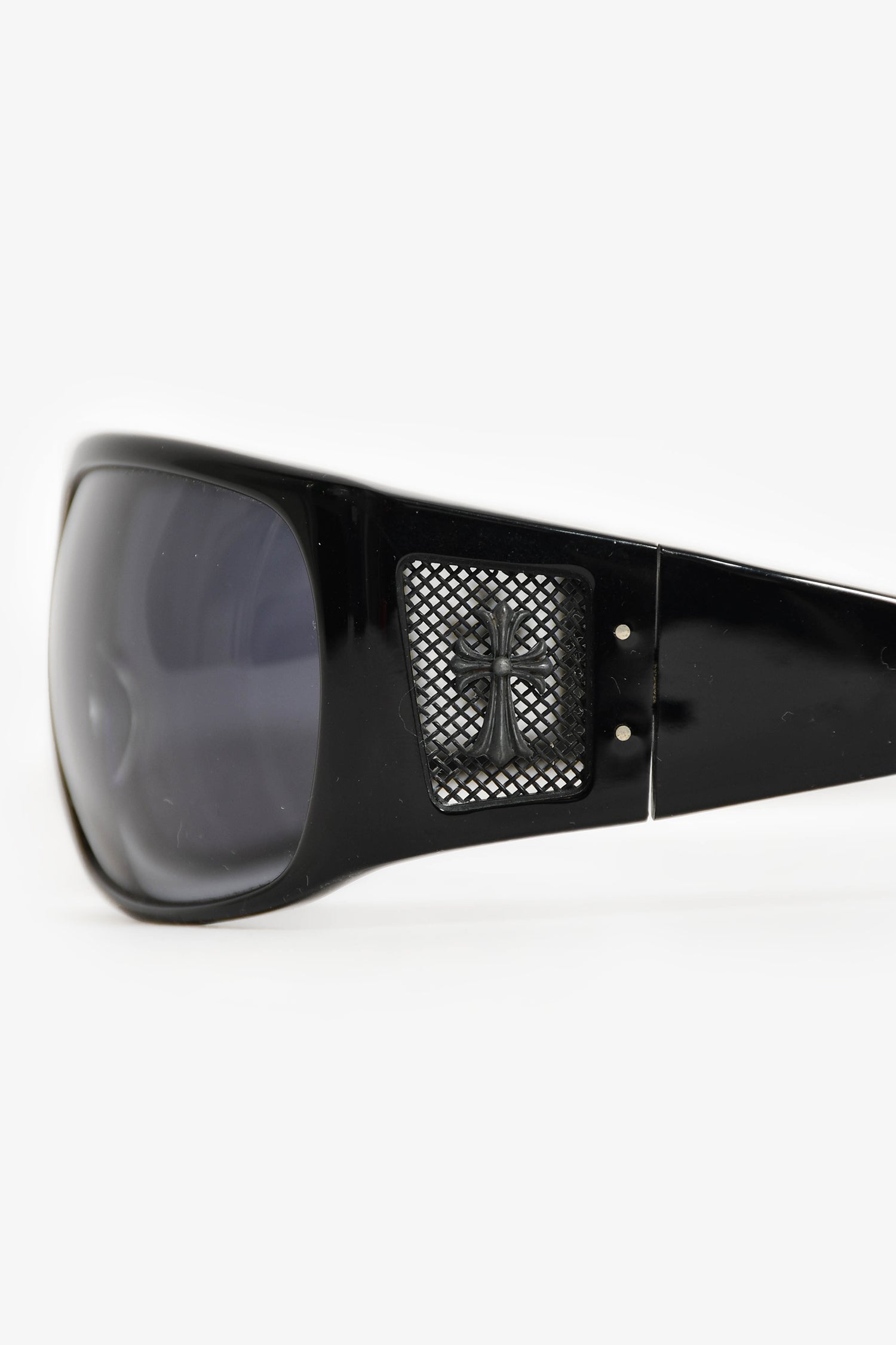 Chrome Hearts Black Shield Sunglasses