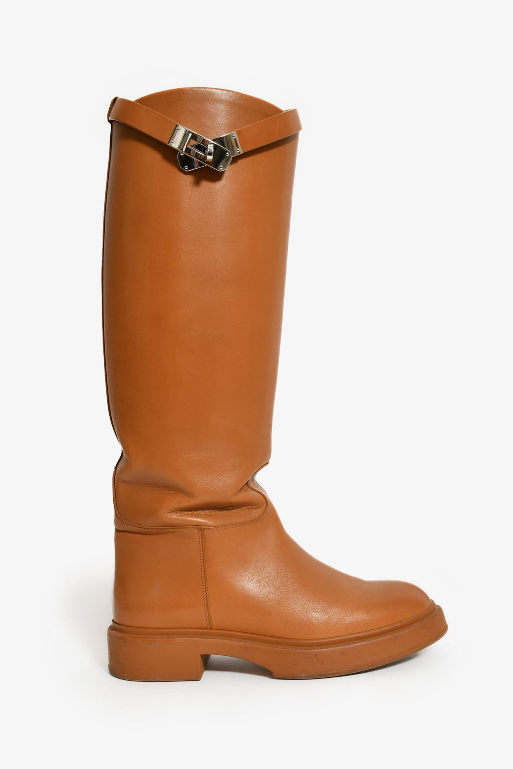 Hermès Brown Leather Kelly Riding Boots Size 37