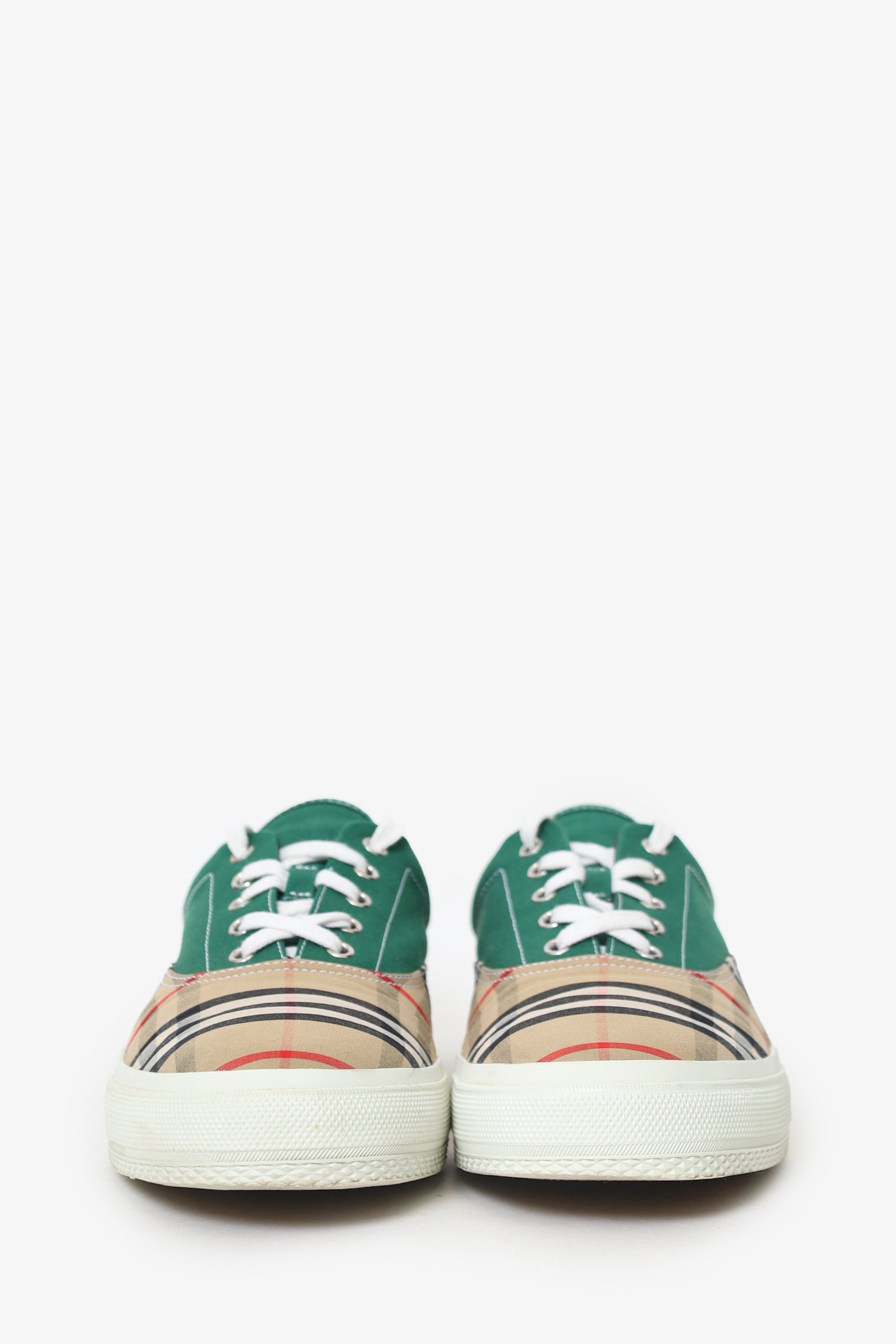 Burberry Green/Nova Check 'Skate' Low Top Shoes Size 45 Mens