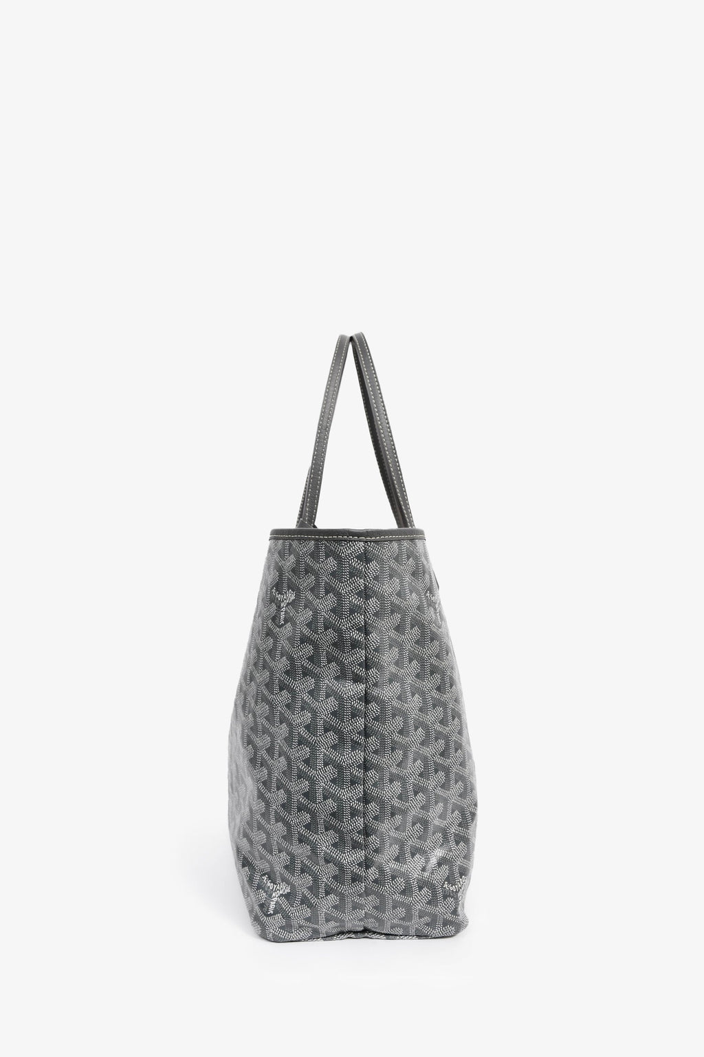 Goyard 2014 Grey Goyardine St. Louis PM Tote With Pouch