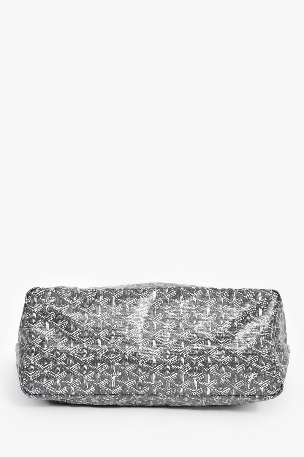Goyard 2014 Grey Goyardine St. Louis PM Tote With Pouch