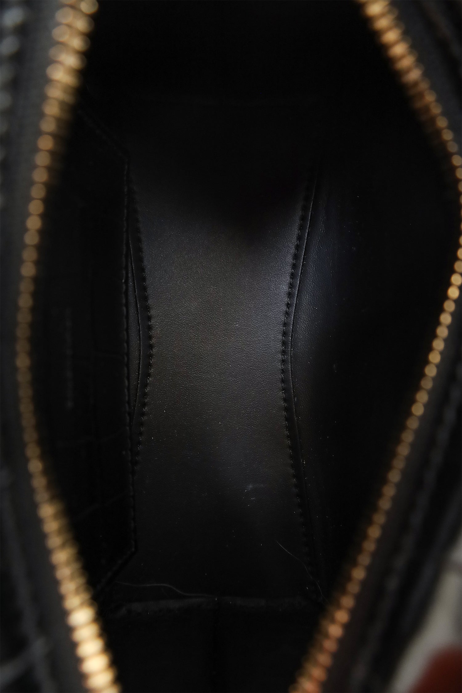 Balenciaga Black Croc Embossed Leather Mini Neo Classic Bag
