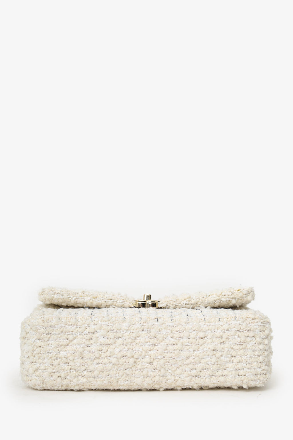 Pre-Loved Chanel™ White Medium Tweed Bag