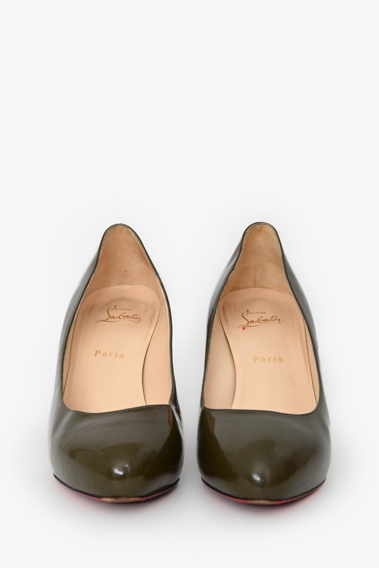 Christian Louboutin Olive Green Pumps 85mm Size 40