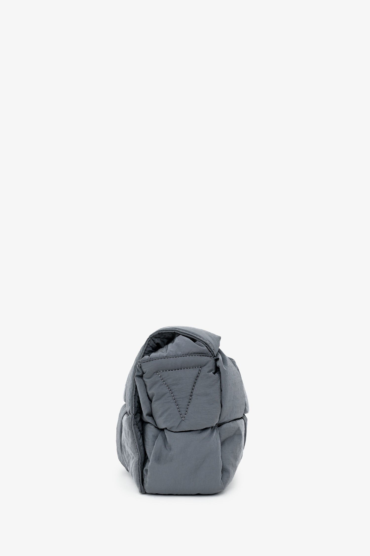Bottega Veneta Grey Padded Intreccio-Woven Nylon Crossbody Bag