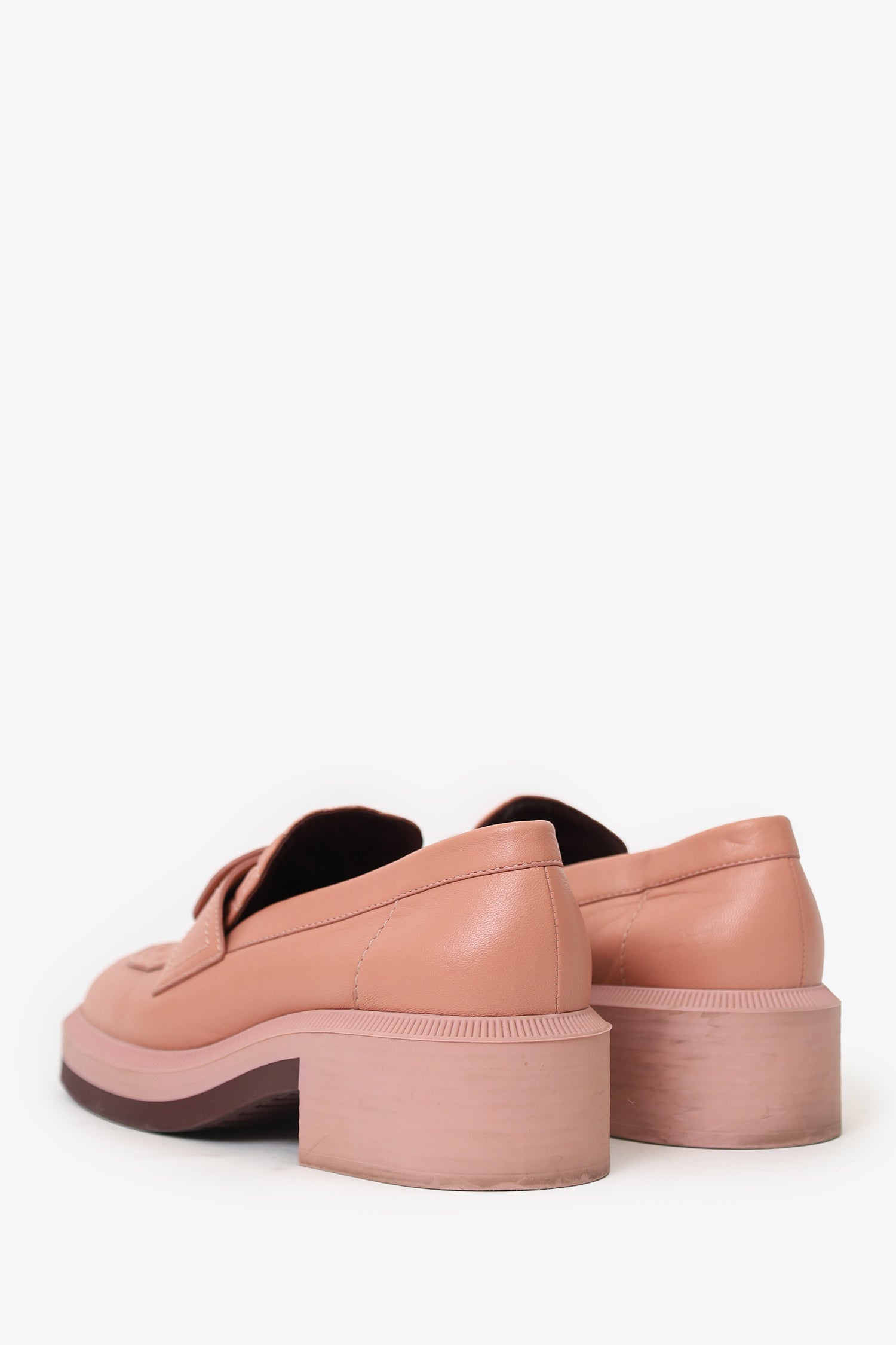 Pre-Loved Chanel™ Pink Quilted Leather Turn Lock CC Loafers Size 37.5