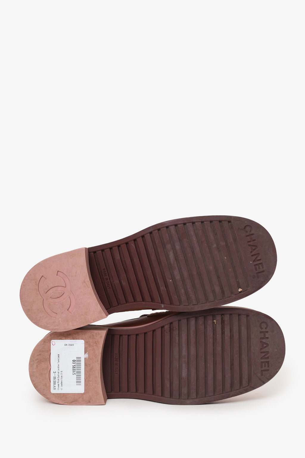 Pre-Loved Chanel™ Pink Quilted Leather Turn Lock CC Loafers Size 37.5
