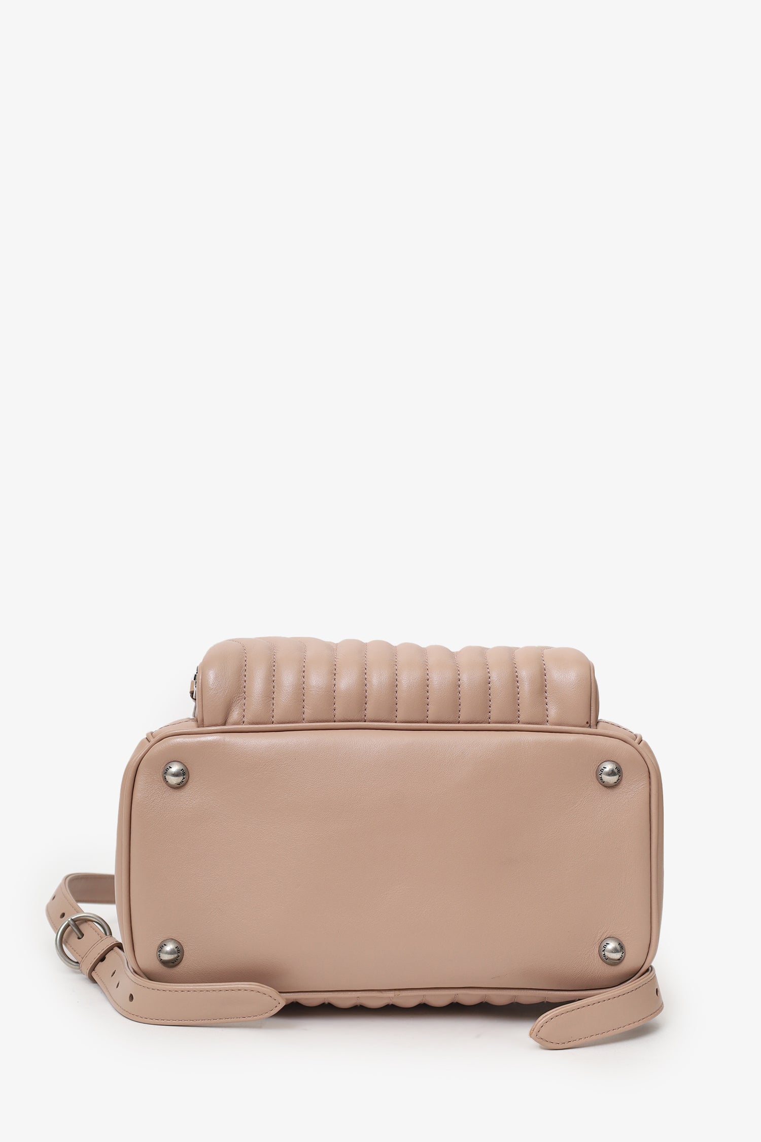 Prada Pink Soft Calf Impunture Diagramme Backpack