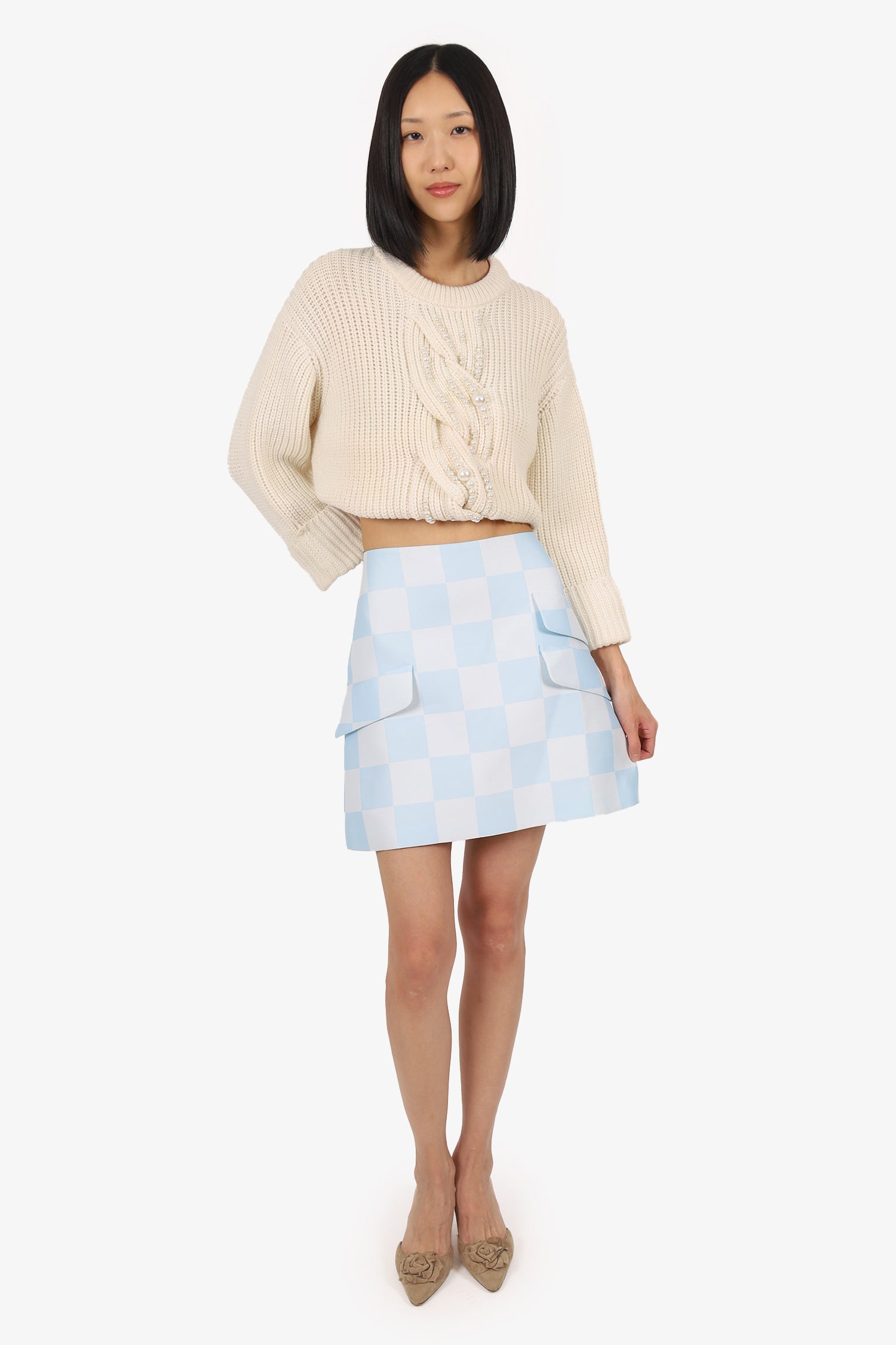 Versace Blue/White Skirt Size 40