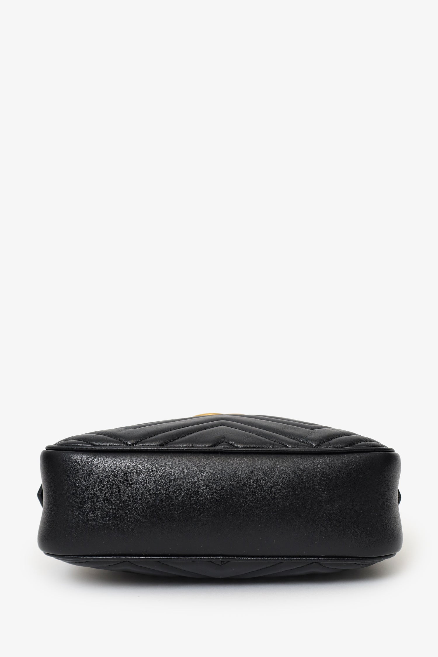 Gucci Black Leather Small Marmont Matelasse Camera Bag