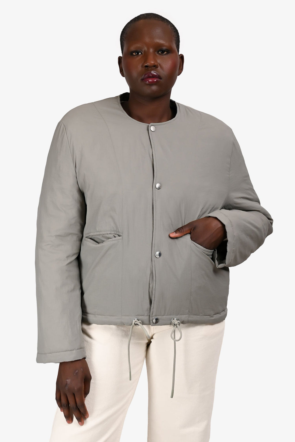 Paloma Wool Pale Green Quilted Reversible Shell Jacket Size L