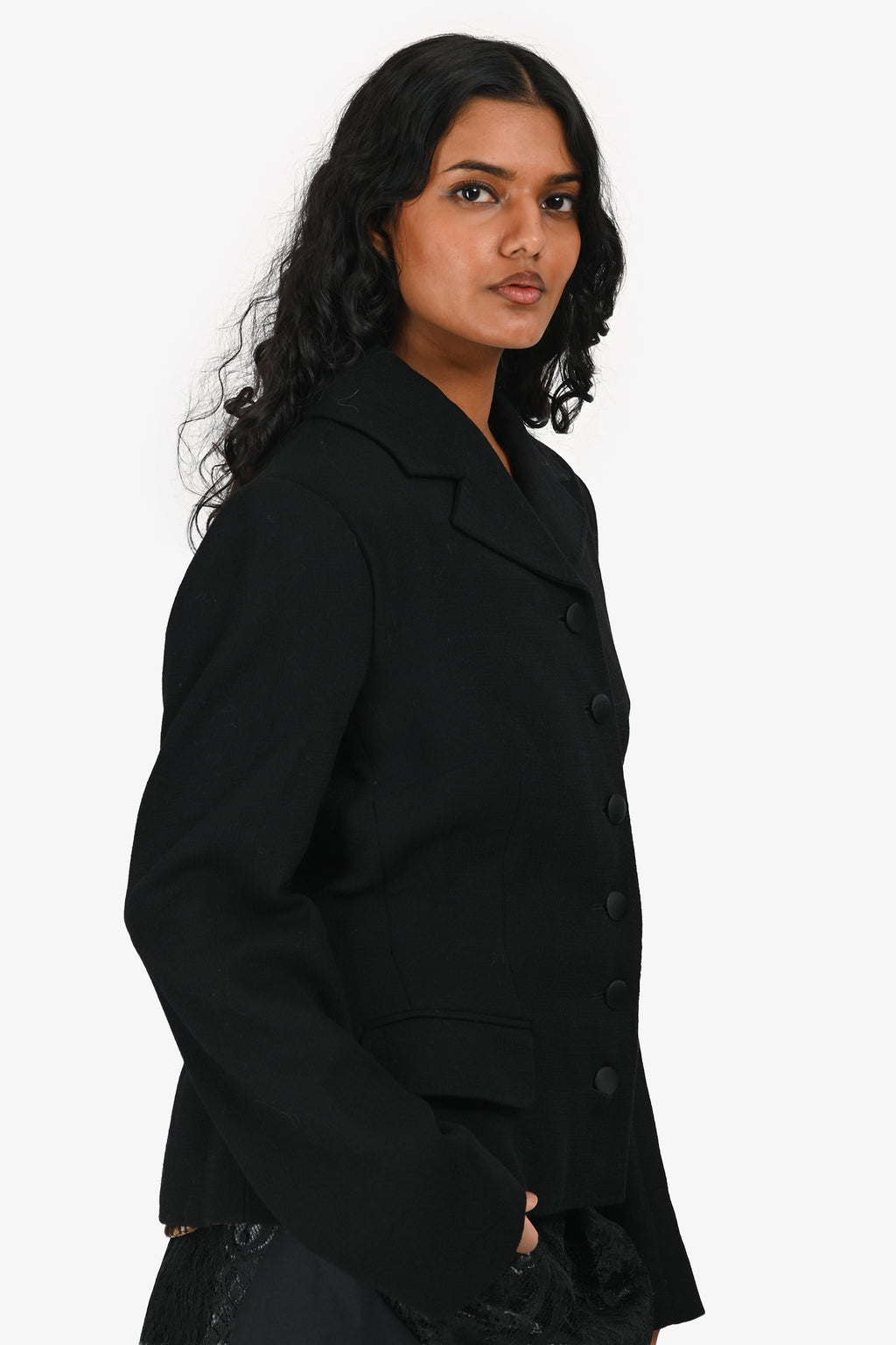 Dolce & Gabbana Wool Black Single Breasted Blazer Size 48