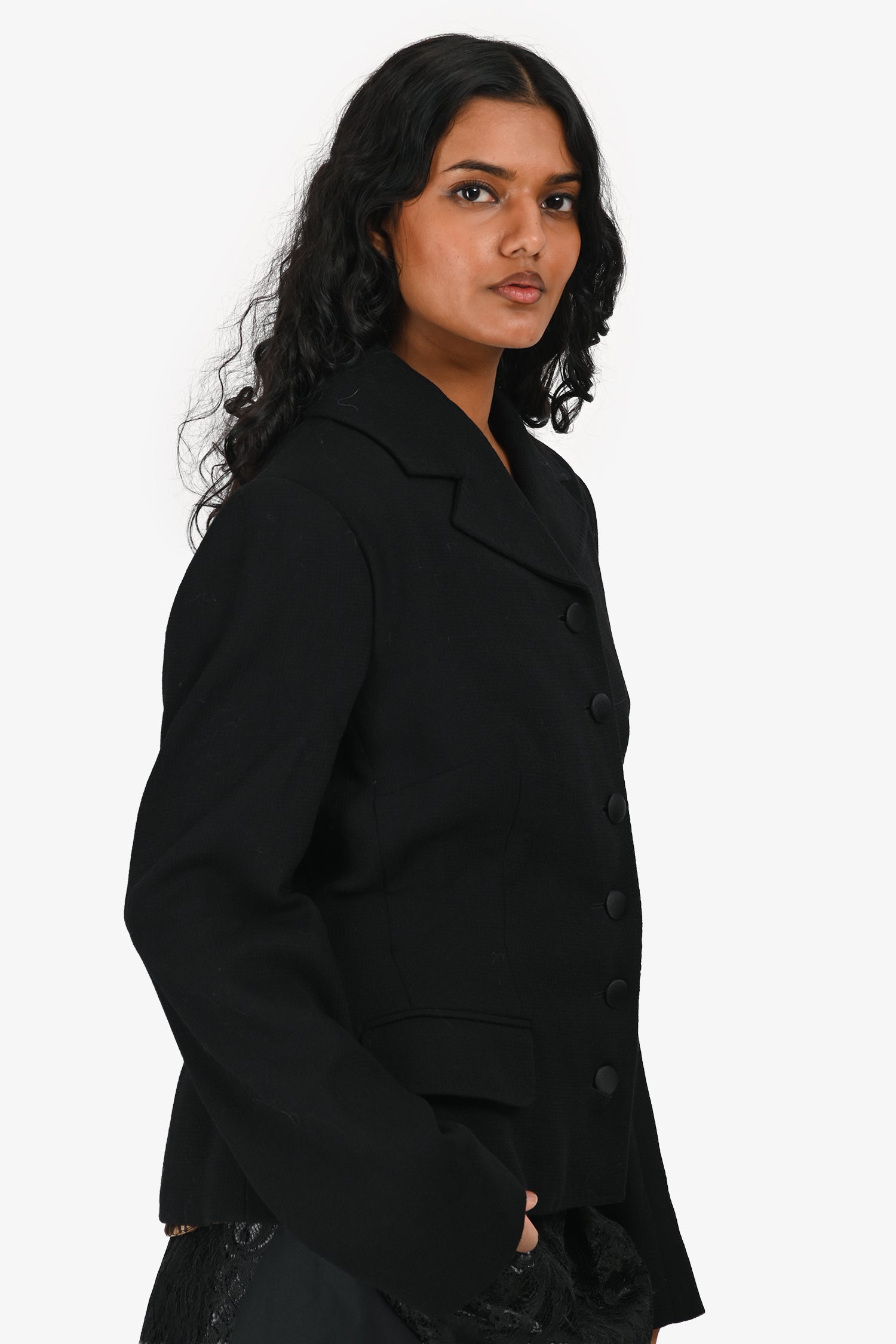 Dolce & Gabbana Wool Black Single Breasted Blazer Size 48