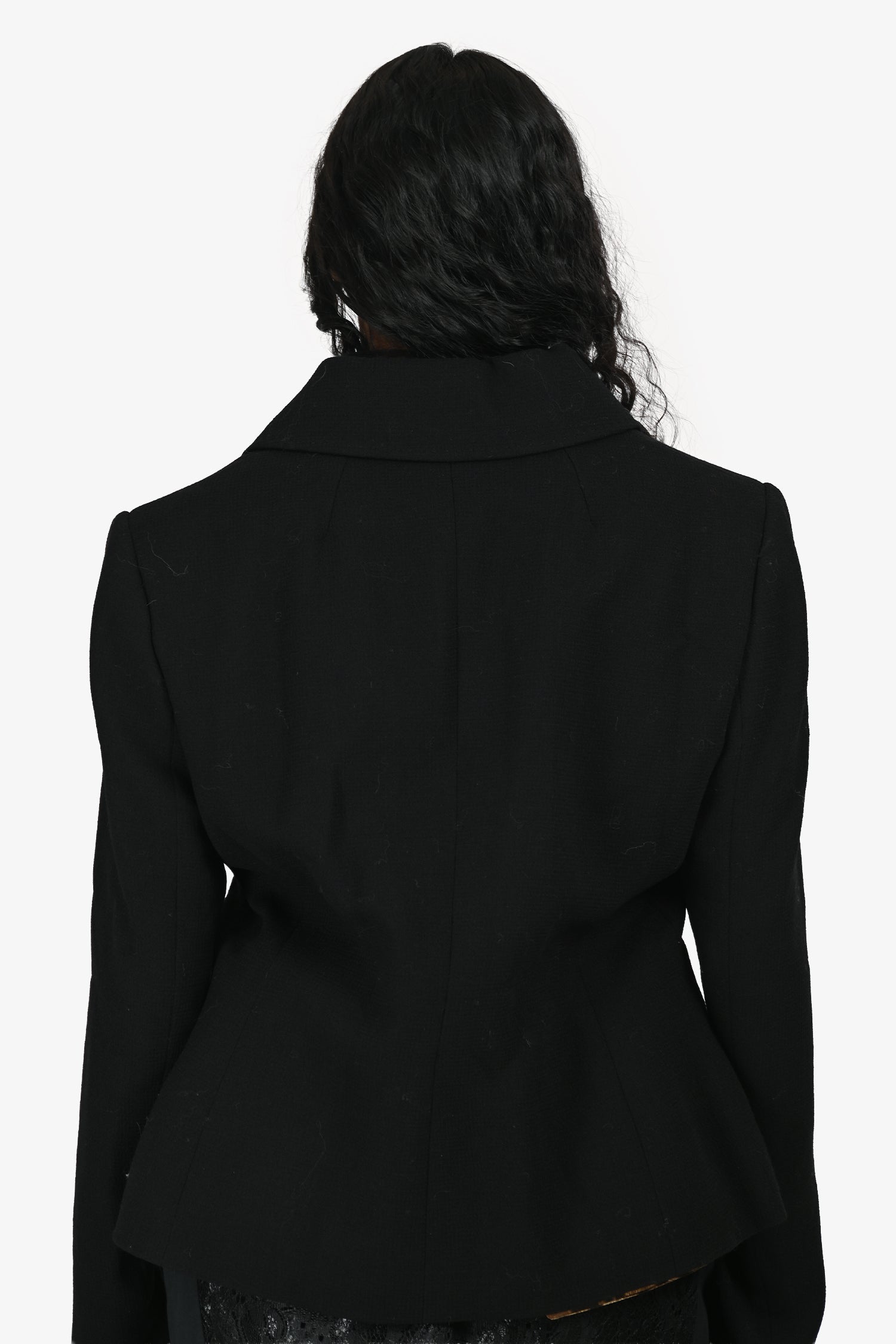 Dolce & Gabbana Wool Black Single Breasted Blazer Size 48