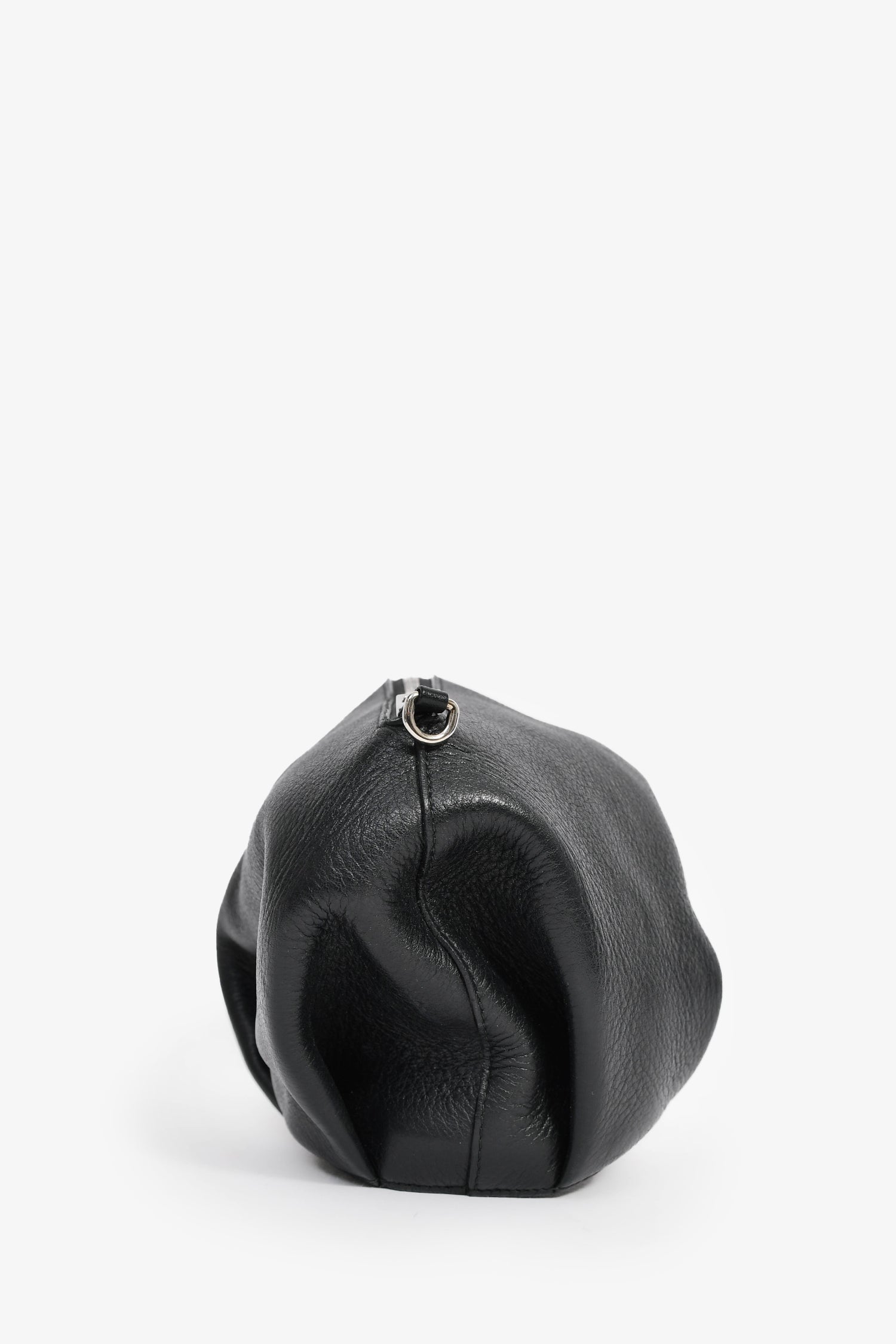 Loewe Black Leather Elephant Bag With Strap