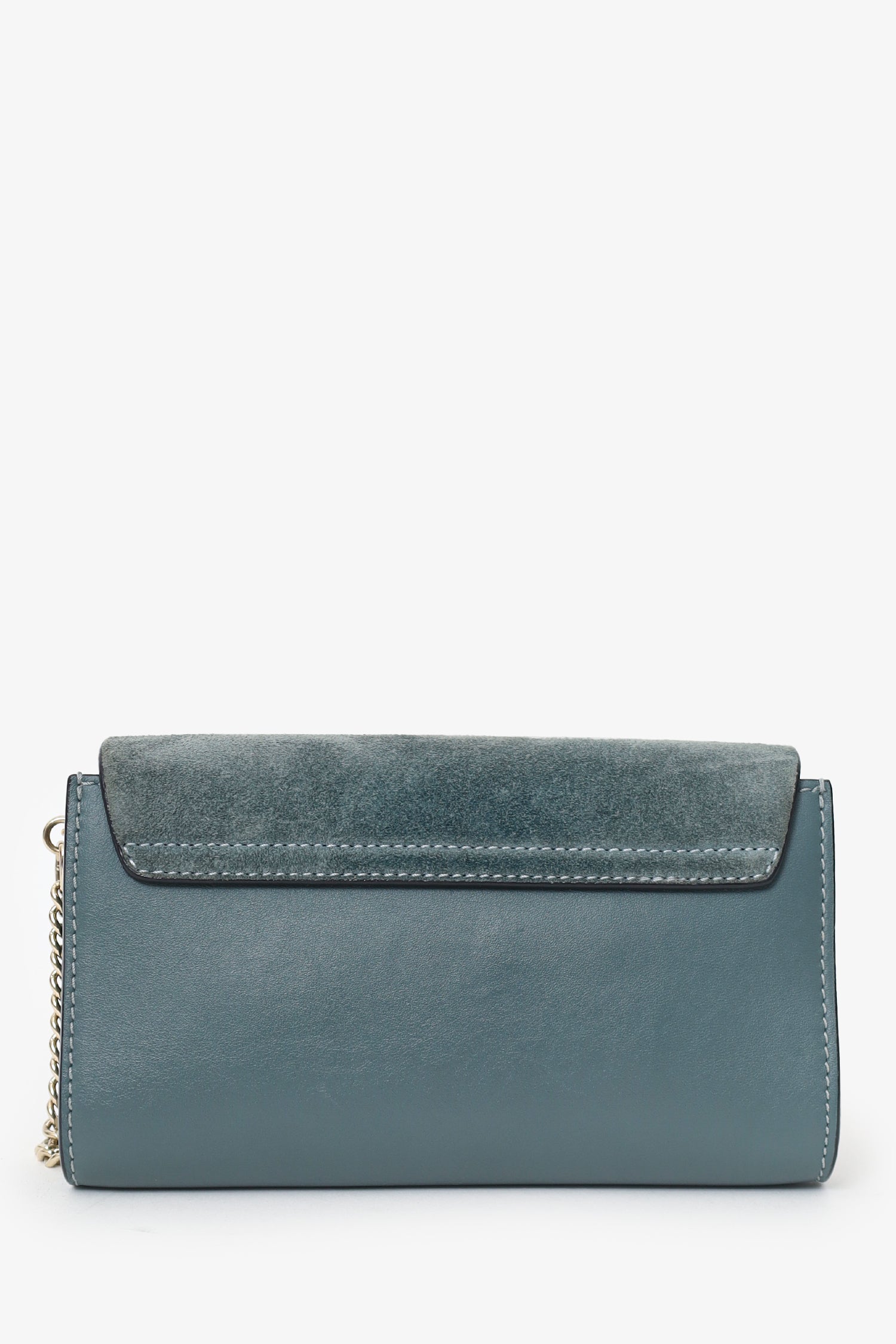 Chloe Green Suede/Leather Small Faye Bag