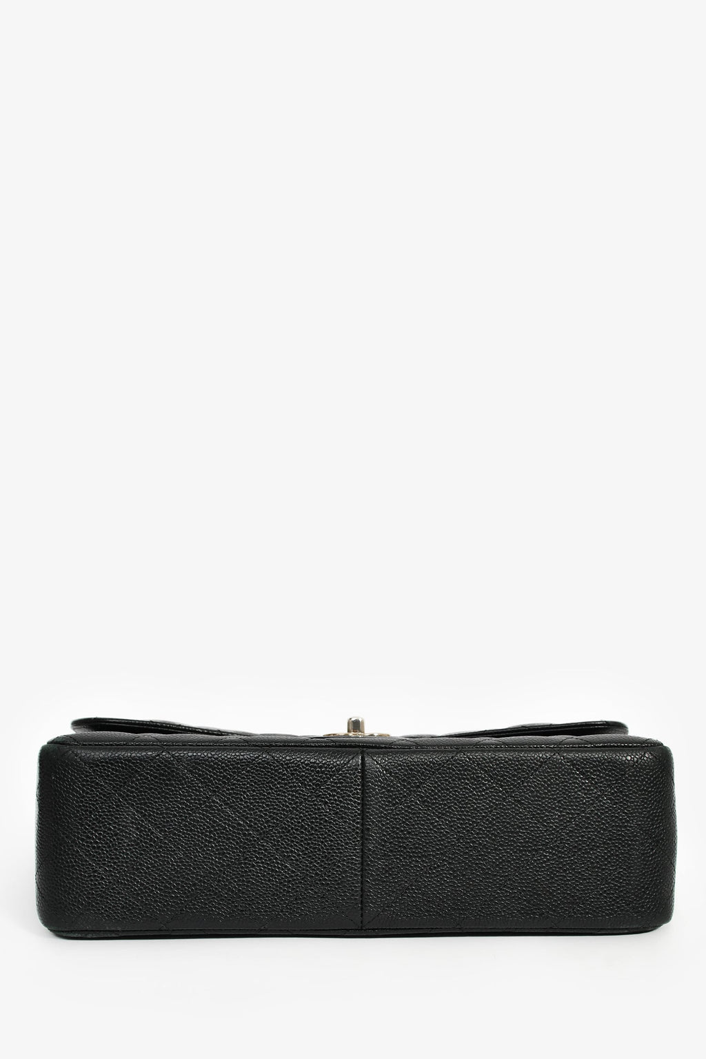 Pre-Loved Chanel™ 2013-14 Black Caviar Leather Classic Jumbo Double Flap SHW