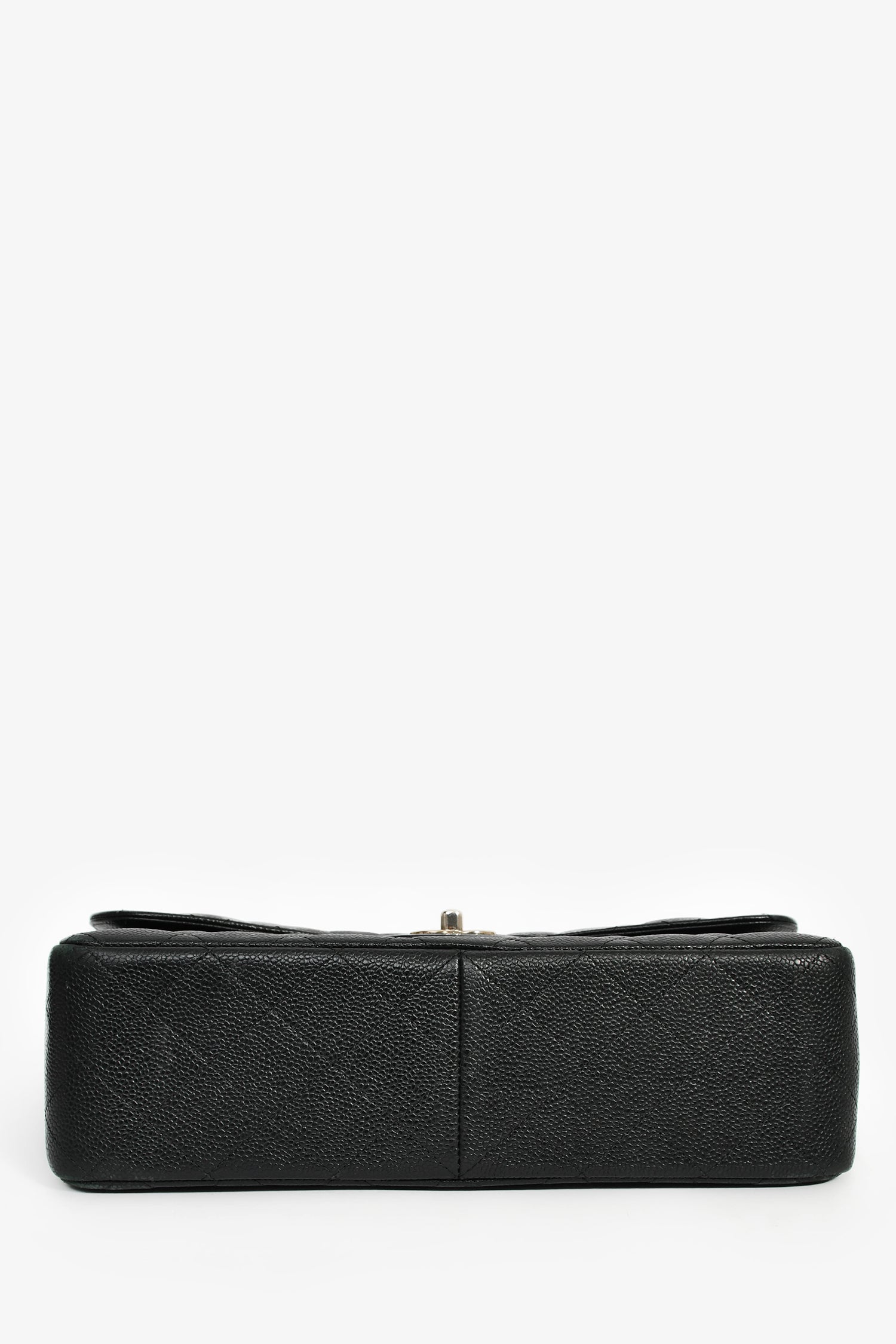 Pre-Loved Chanel™ 2013-14 Black Caviar Leather Classic Jumbo Double Flap SHW