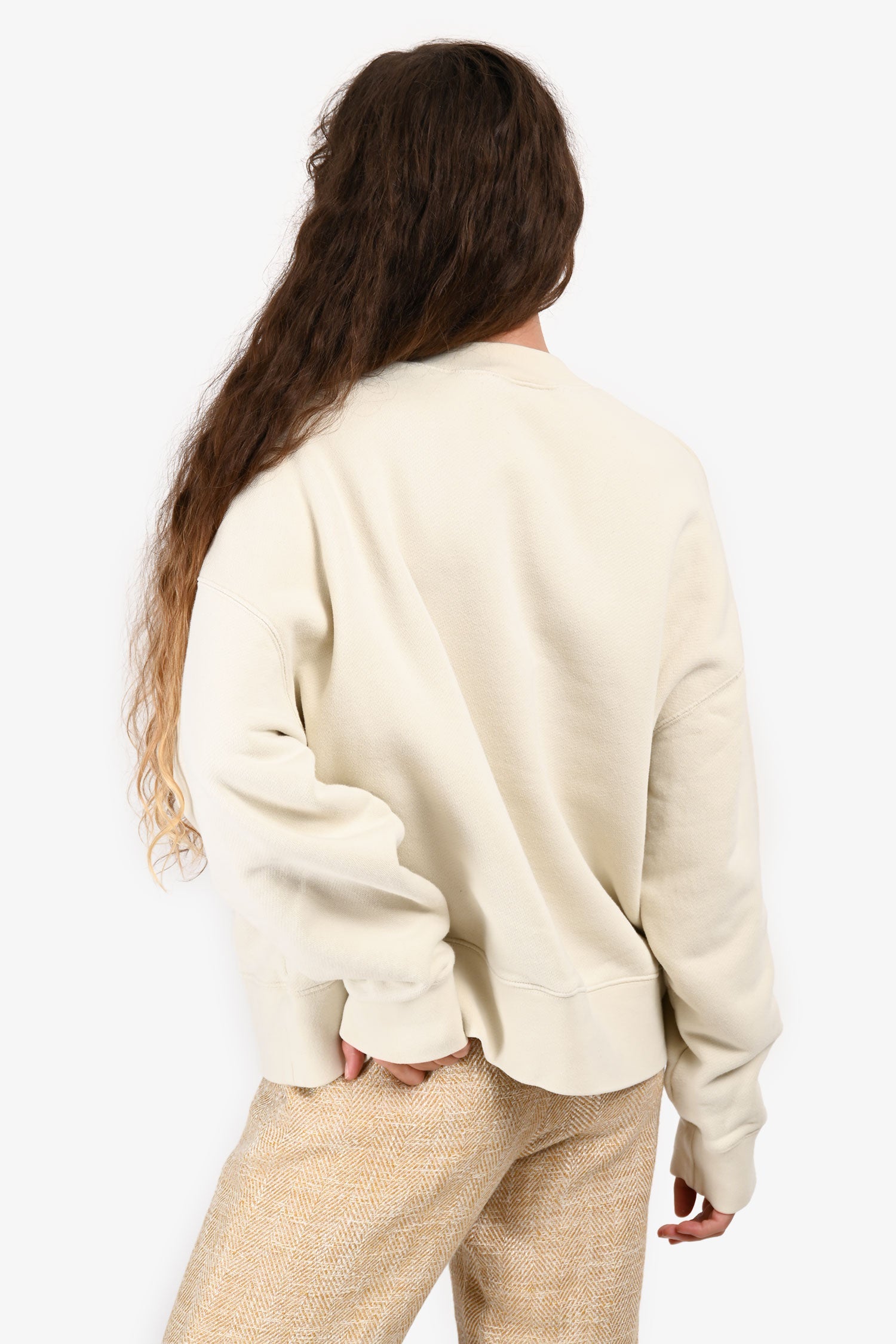Palm Angels White Teddy Bear Crewneck Sweater Size XS