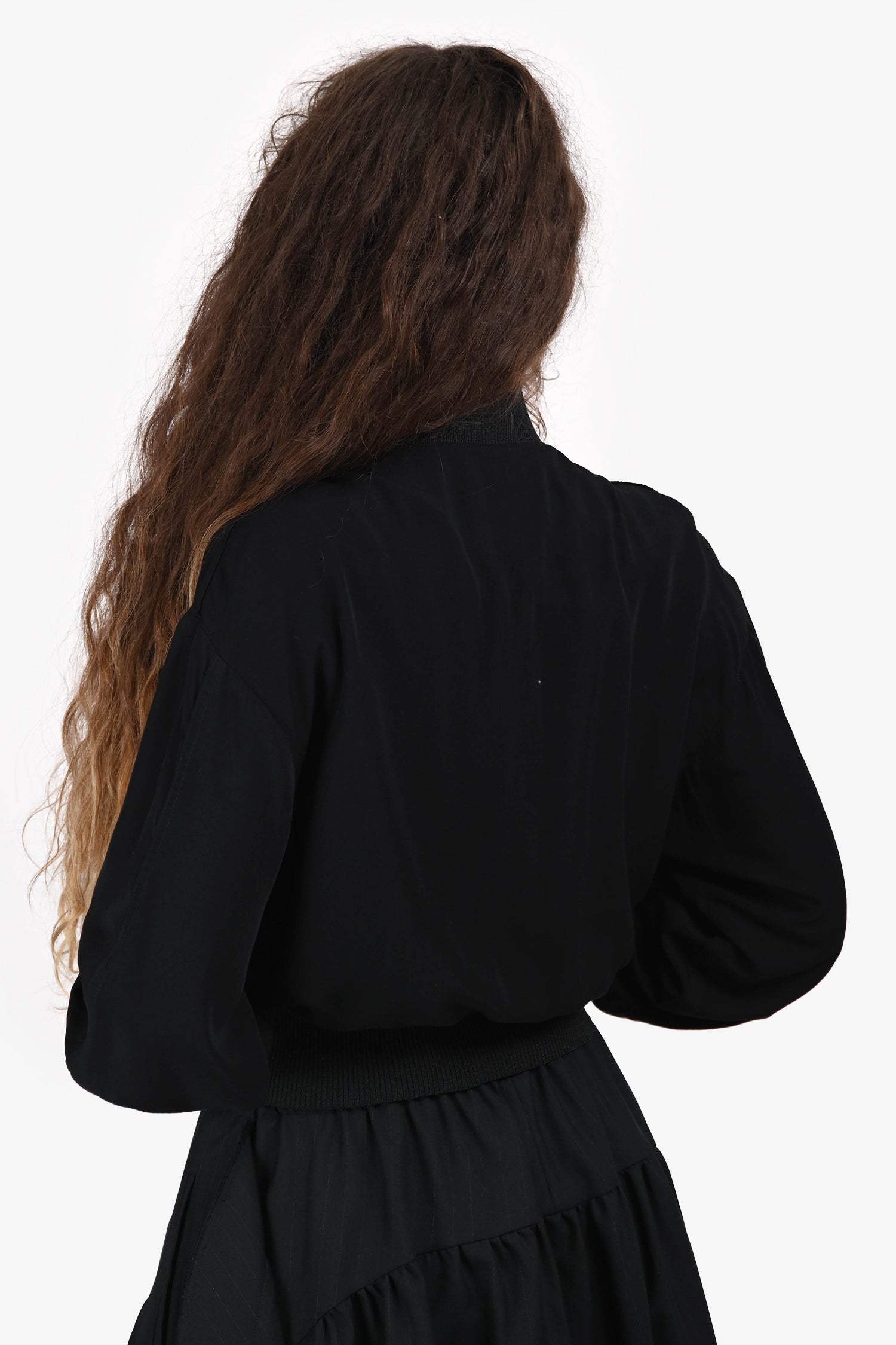 Maje Black Lightweight Bomber Jacket Size 36