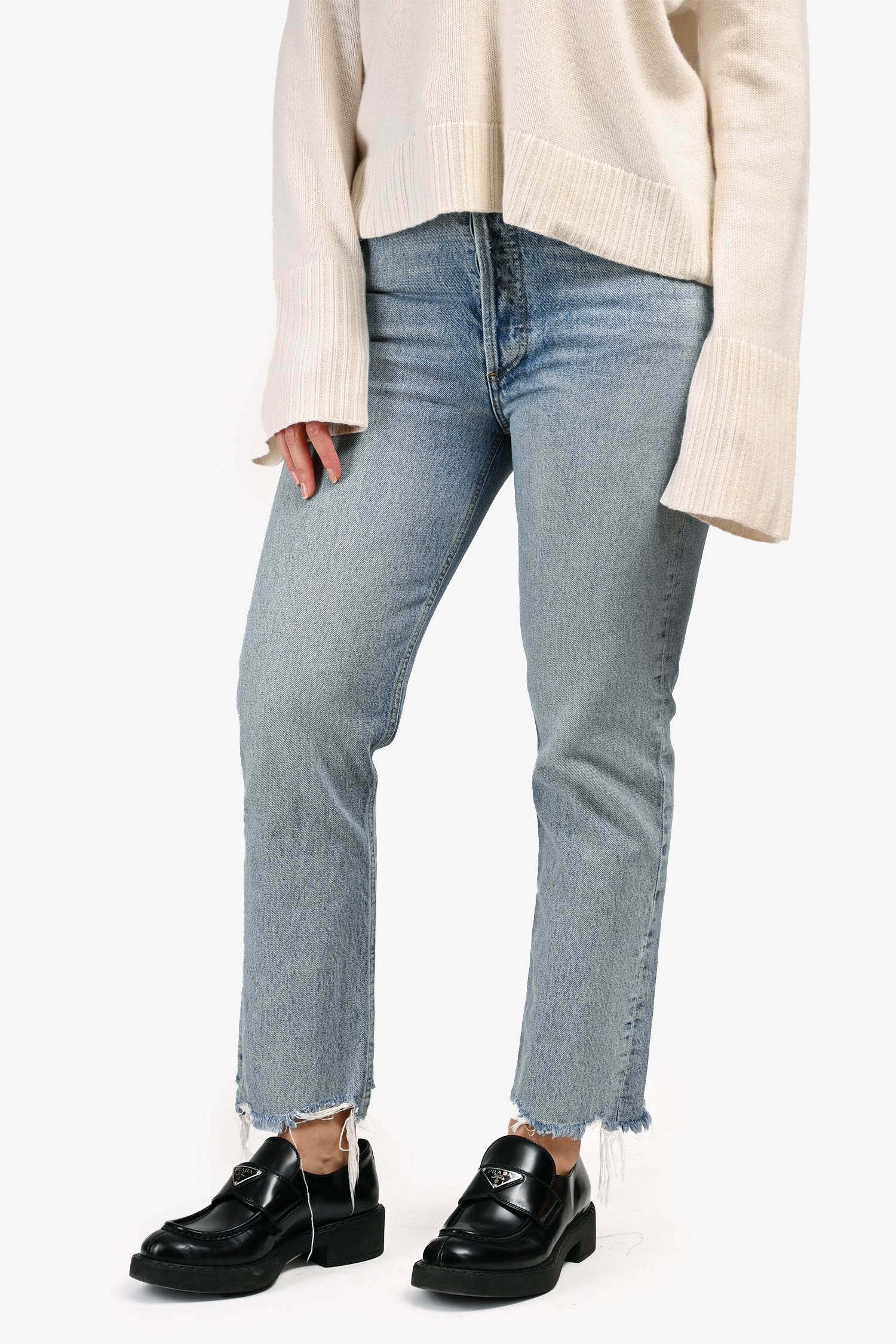 Agolde Blue Denim Distressed Detail Jeans Size 27