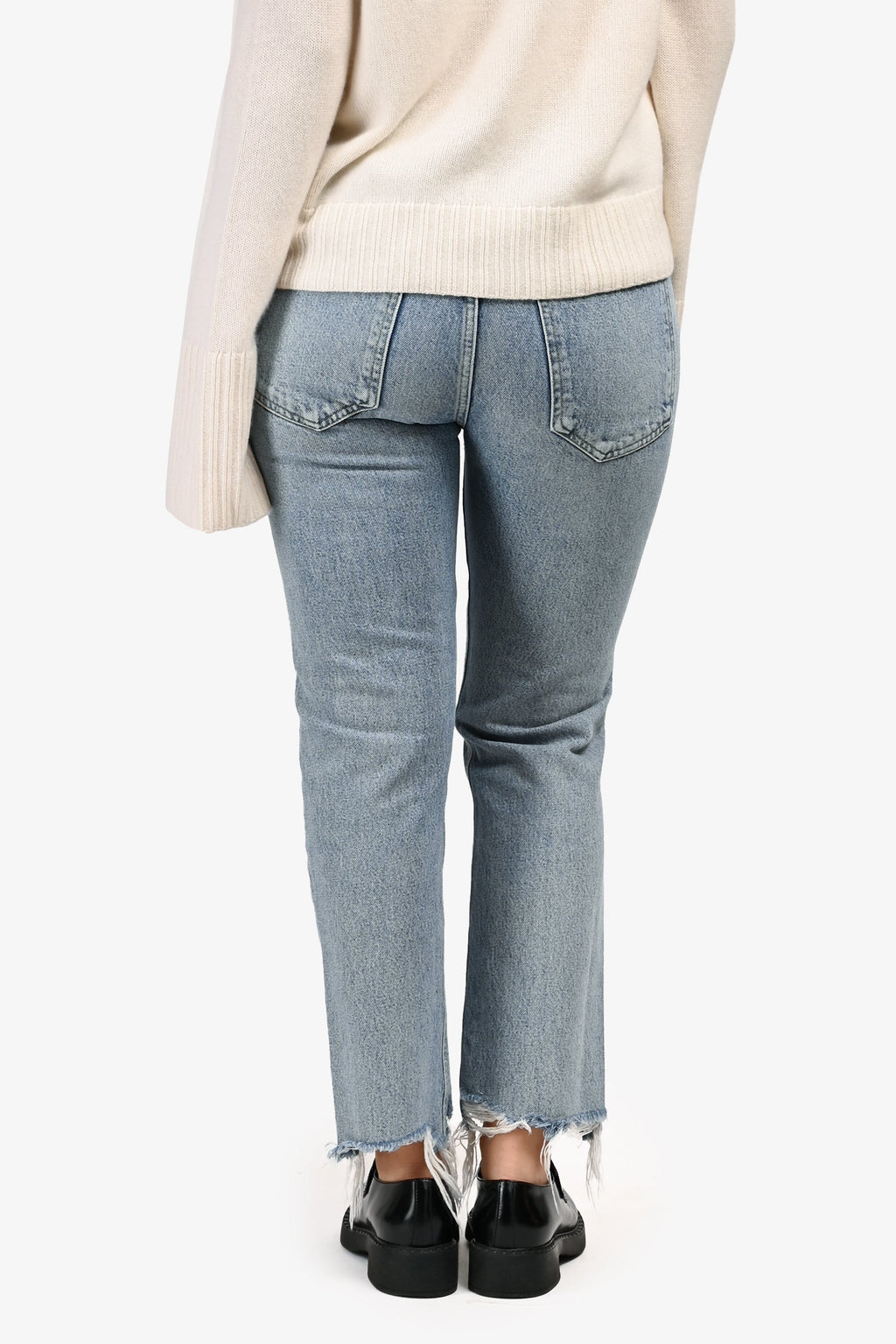 Agolde Blue Denim Distressed Detail Jeans Size 27