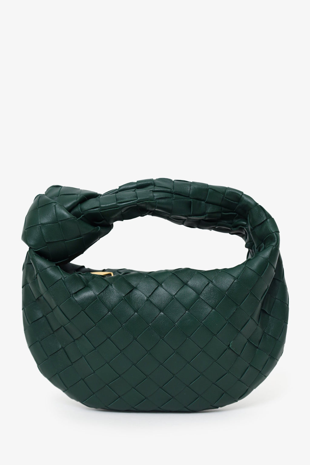 Bottega Veneta Green Intrecciato Leather Mini Jodie