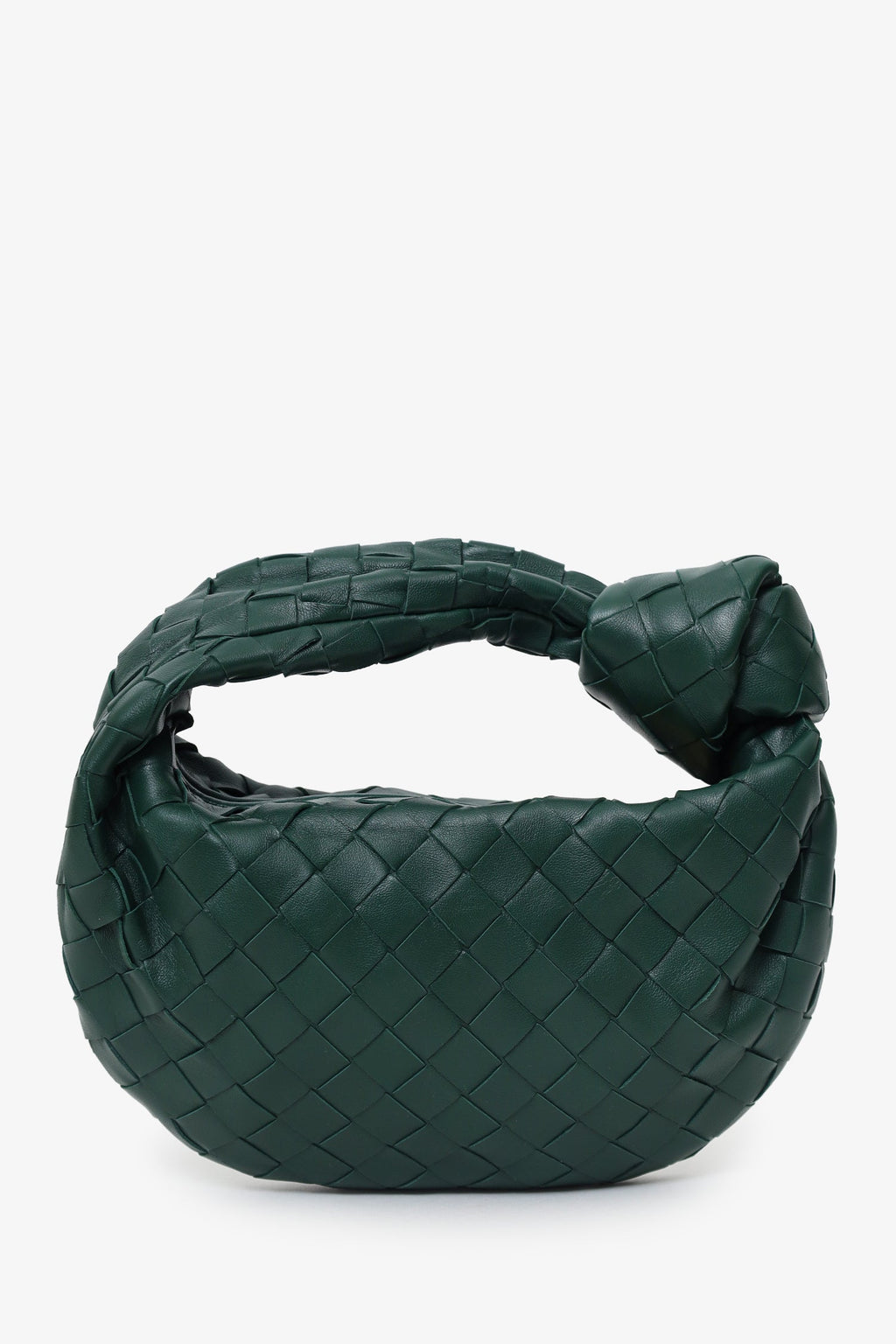 Bottega Veneta Green Intrecciato Leather Mini Jodie