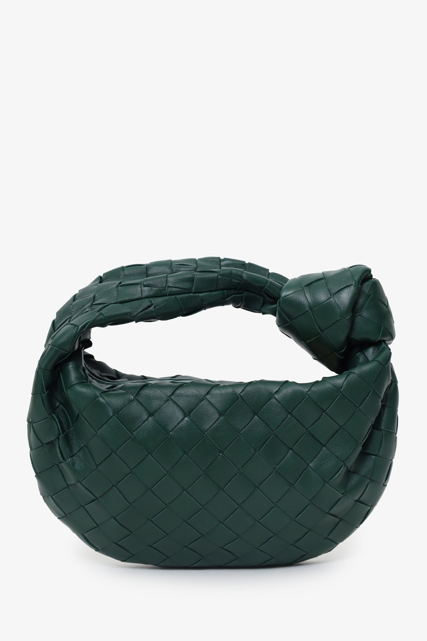 Bottega Veneta Green Intrecciato Leather Mini Jodie