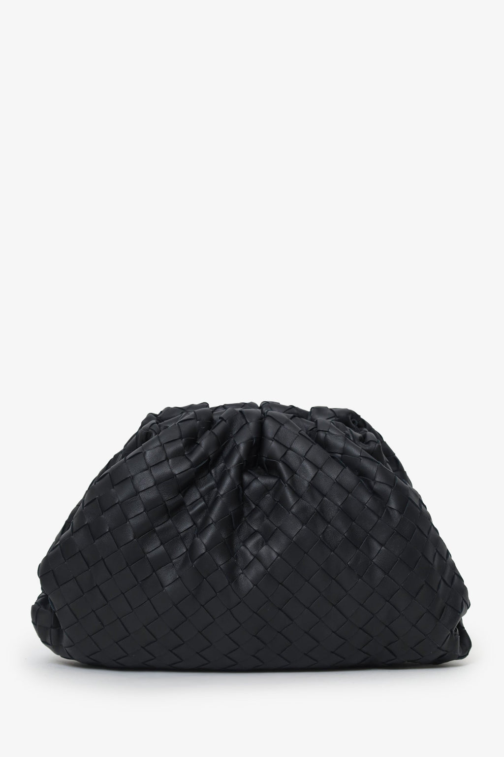 Bottega Veneta Black Intrecciato Leather Large The Pouch