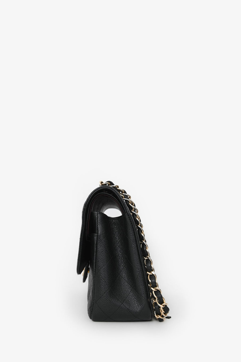 Pre-Loved Chanel™ 2012-13 Black Caviar Leather Jumbo Double Flap Shoulder Bag