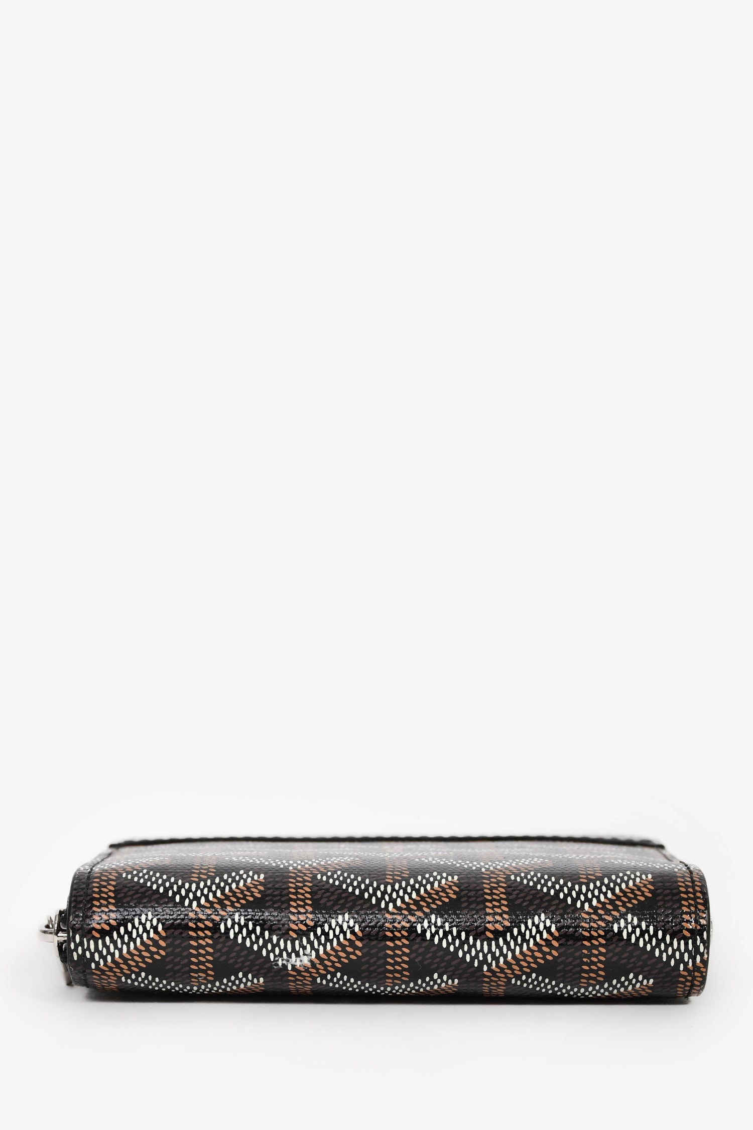 Goyard Black Canvas/Leather "Matingon Mini' Wallet
