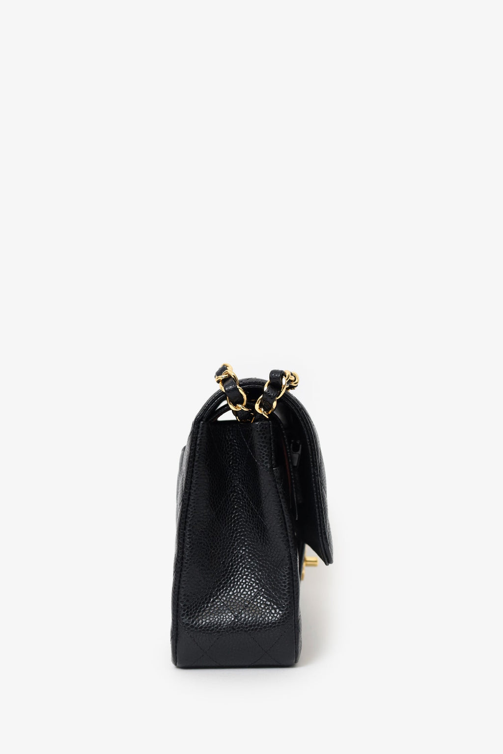 Pre-Loved Chanel™ 2021 Black Caviar Leather Medium Flap Bag