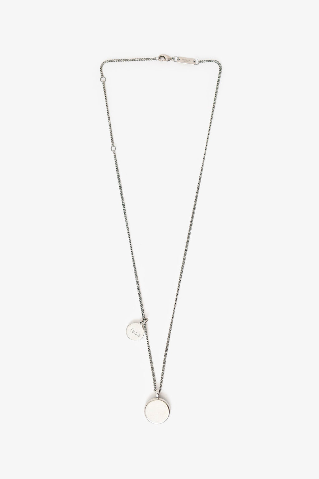 Louis Vuitton Silver Tone LV Horn Necklace