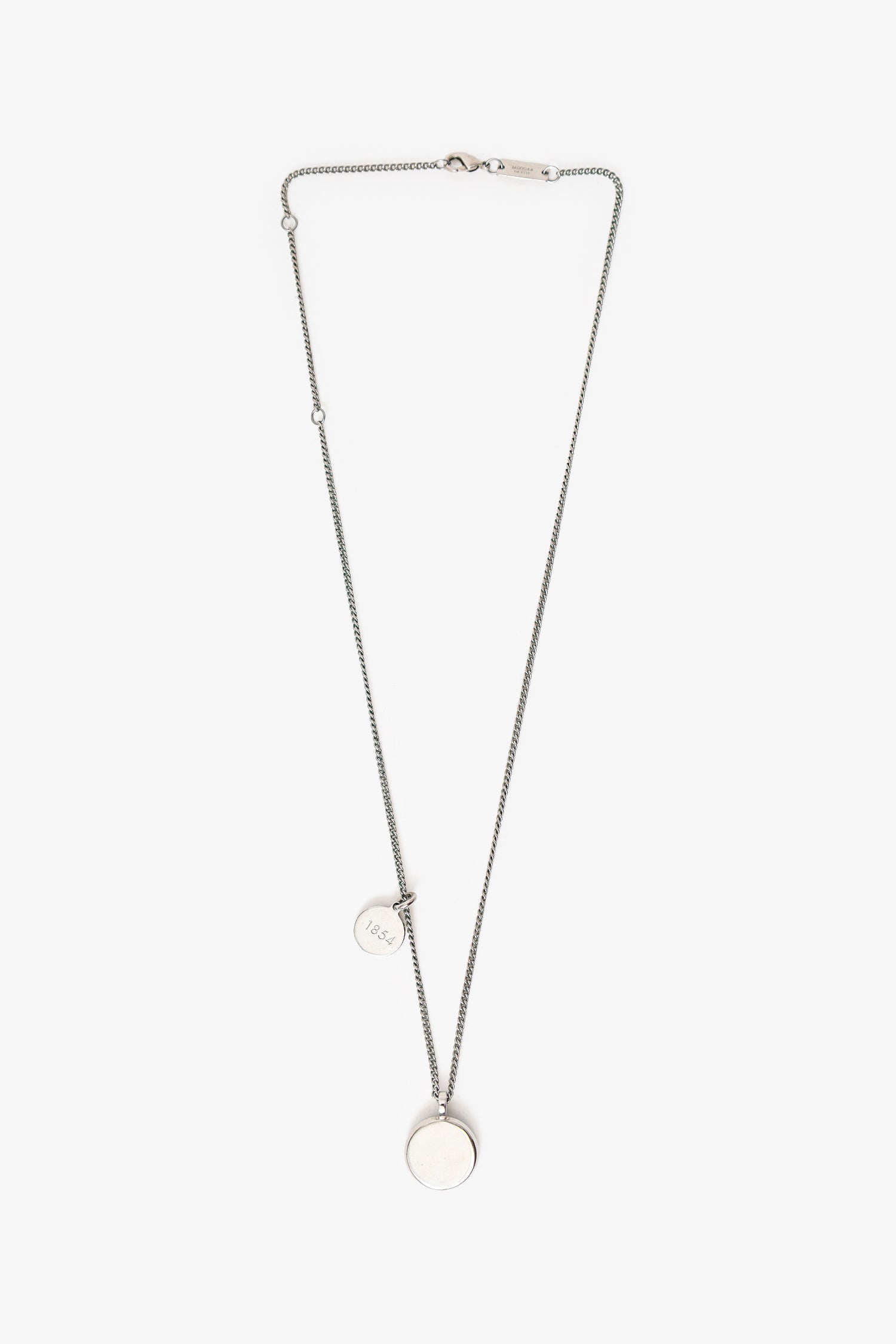 Louis Vuitton Silver Tone LV Horn Necklace