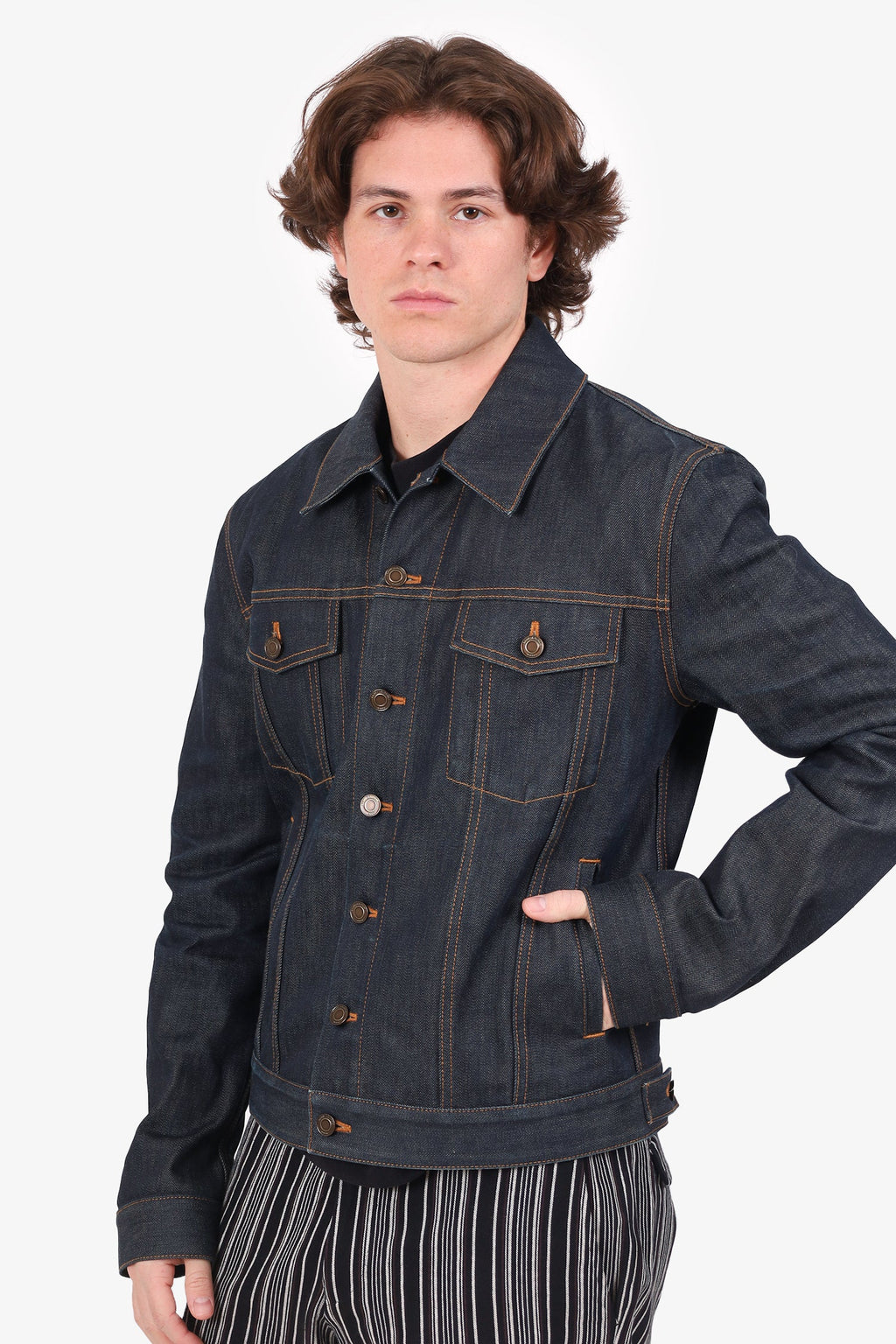 Saint Laurent Dark Blue Denim Jacket Size M