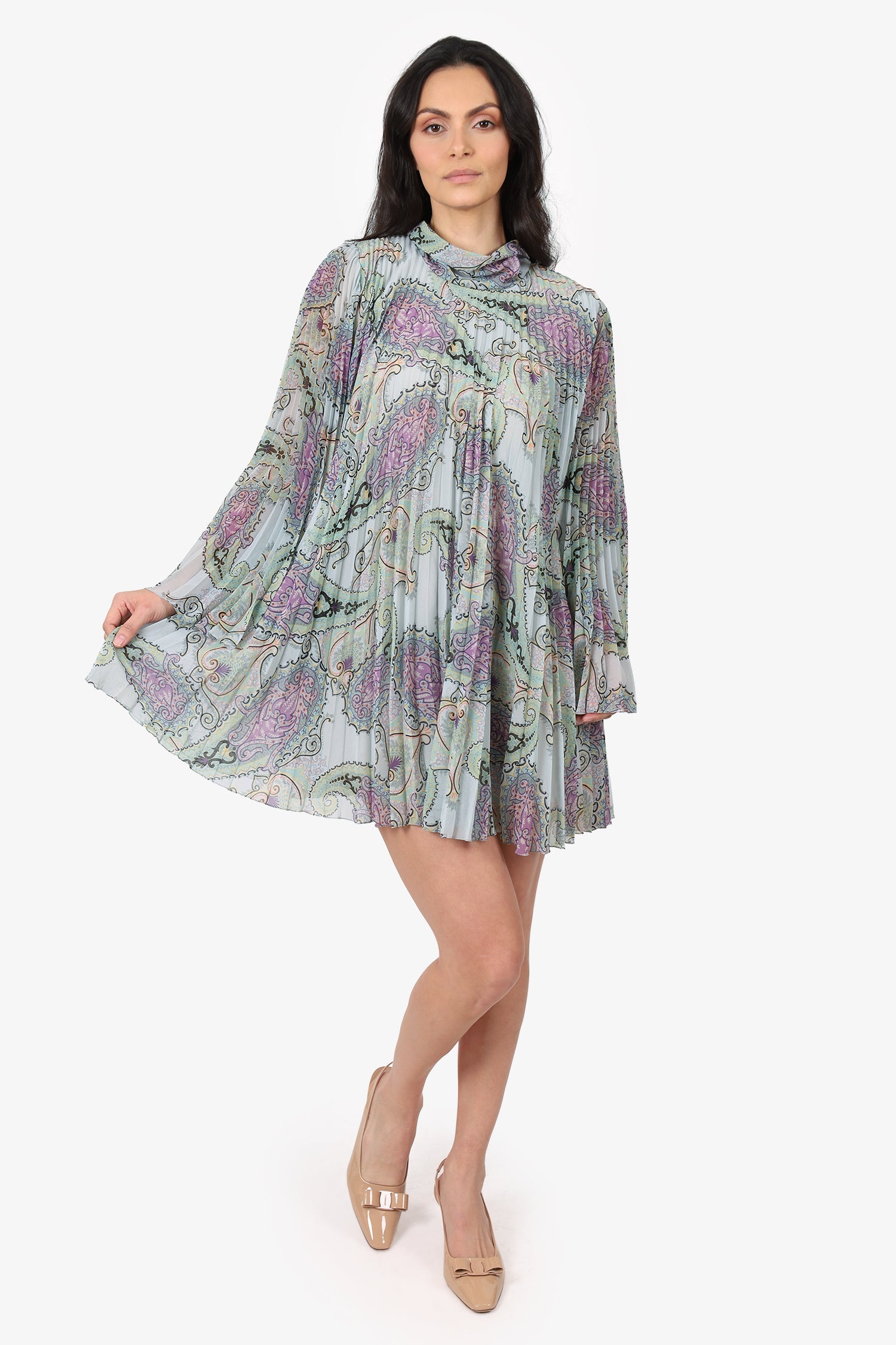 Etro Green Multi Dress Size 40