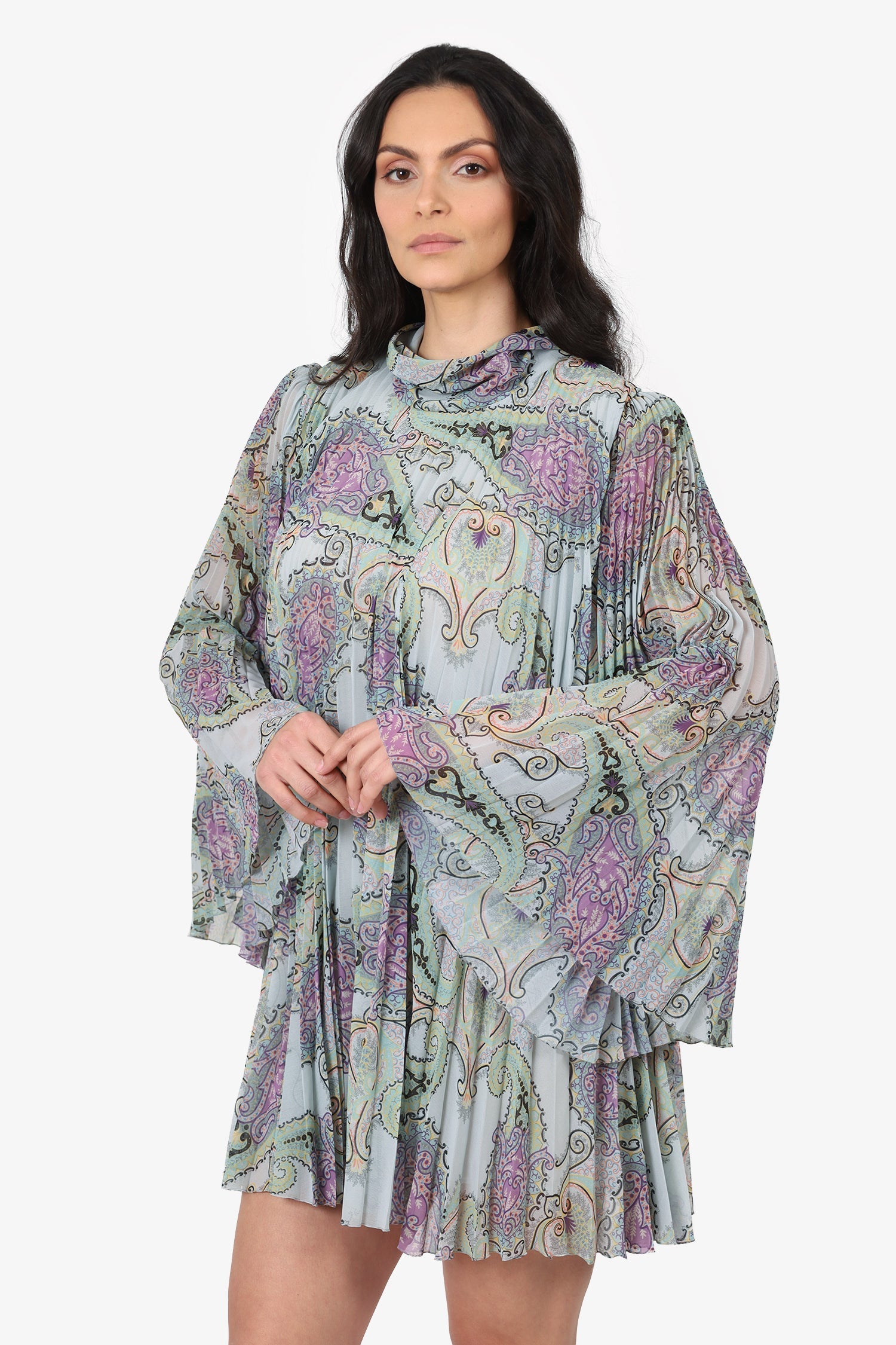 Etro Green Multi Dress Size 40