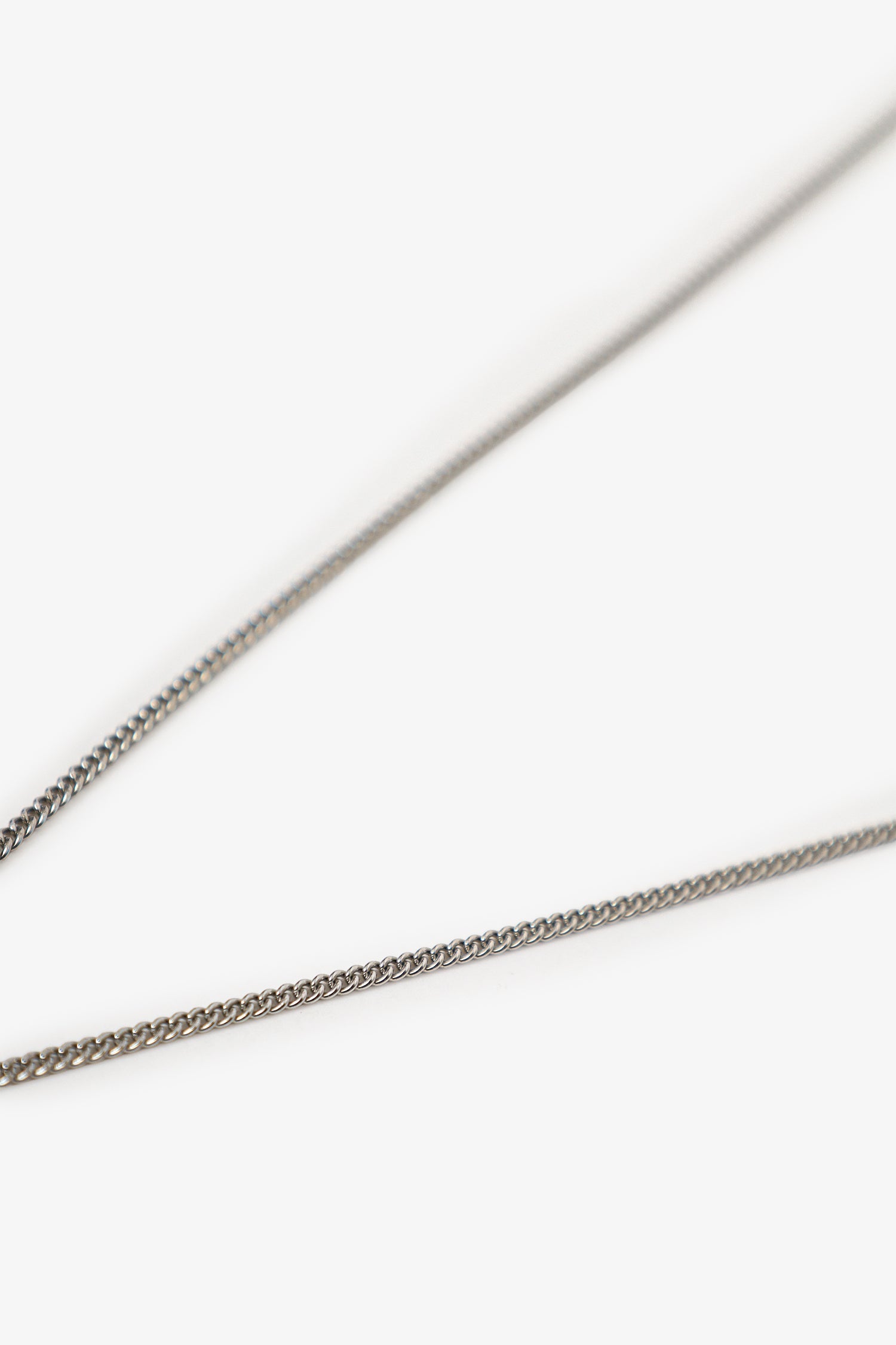 Pre-Loved Chanel™ F12 Silver Tone Double CC Crystal Pendant Necklace
