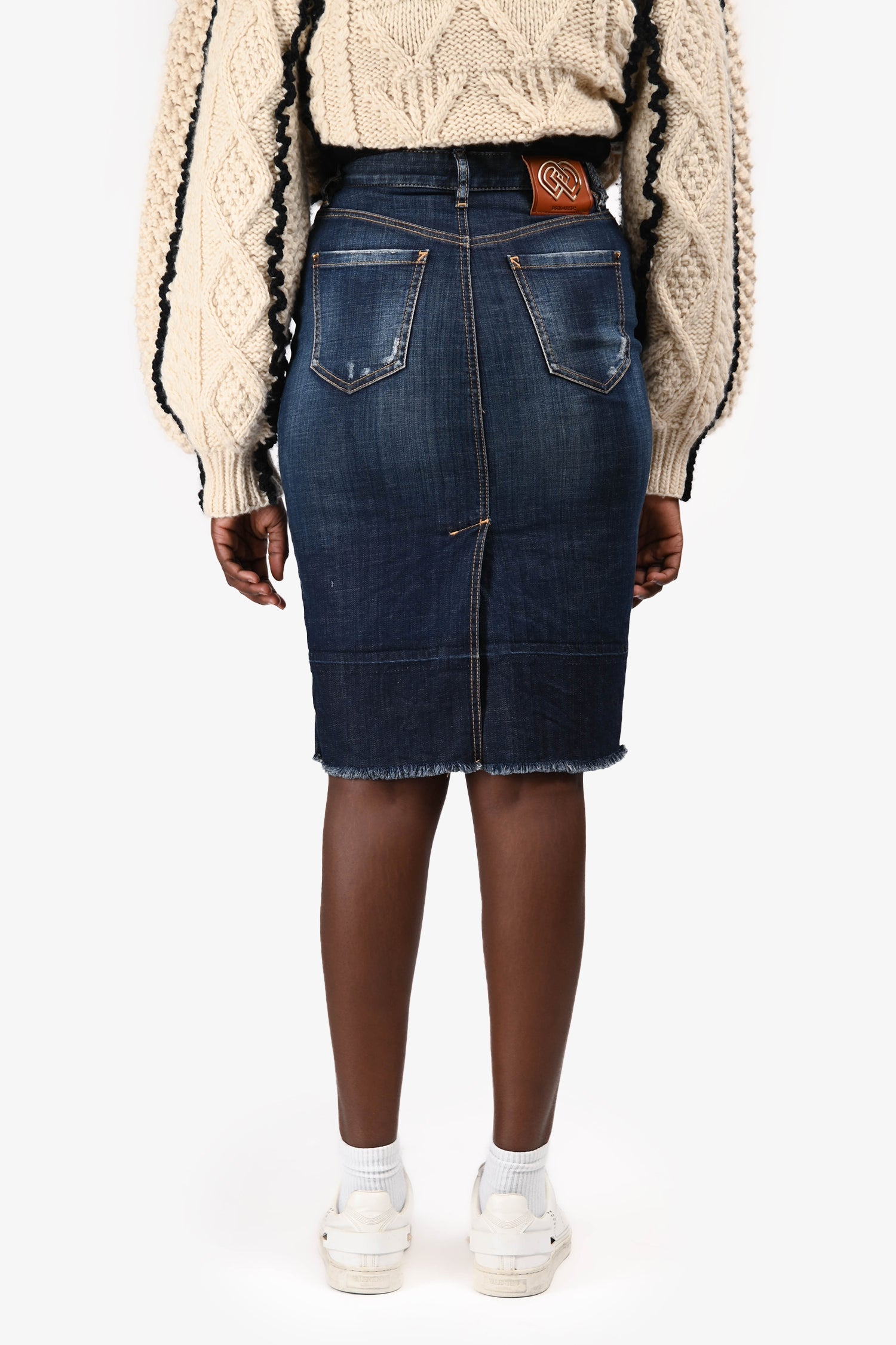 DSquared2 Denim Pencil Skirt Size 42
