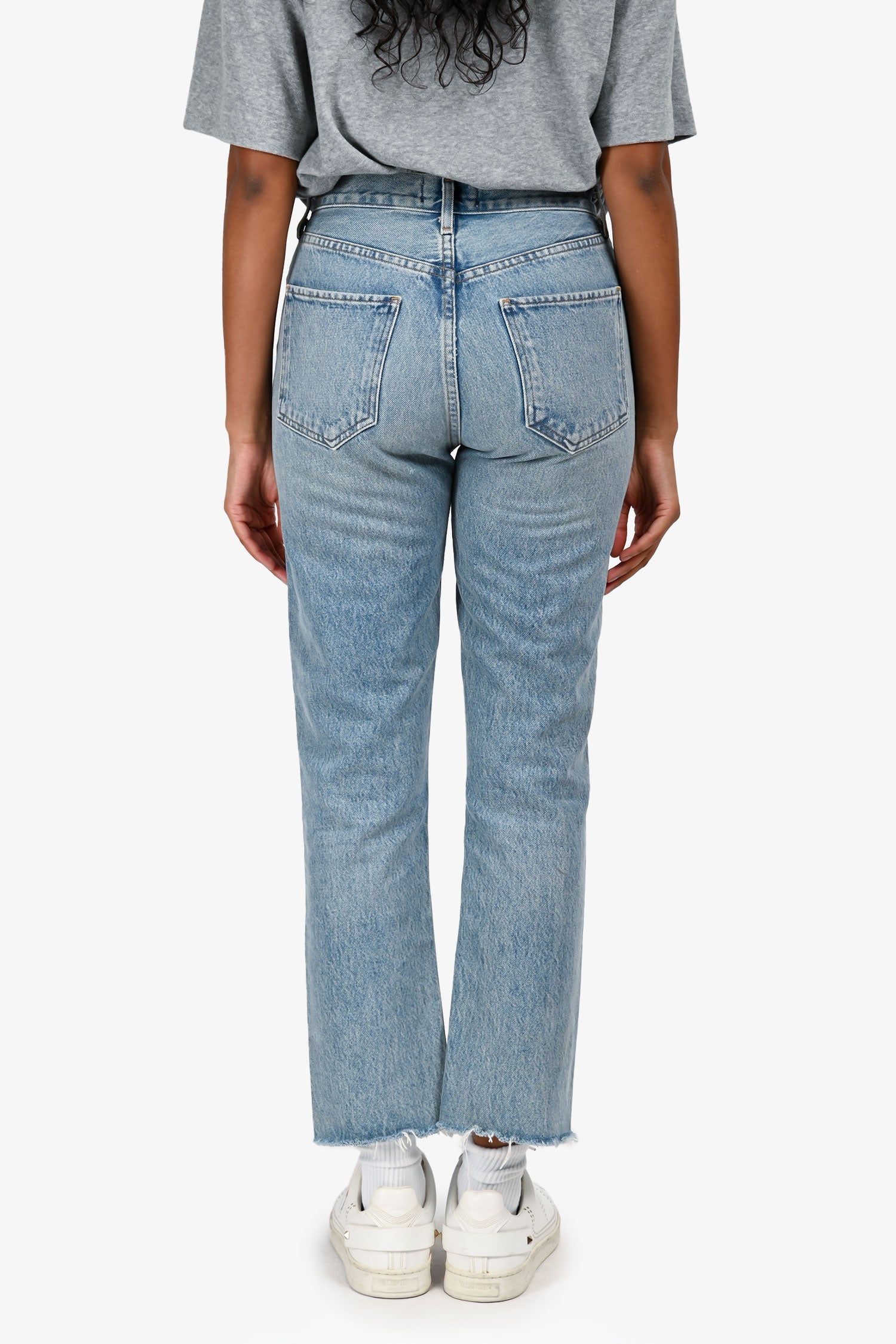 Agolde Blue Denim Straight Jeans Size 24