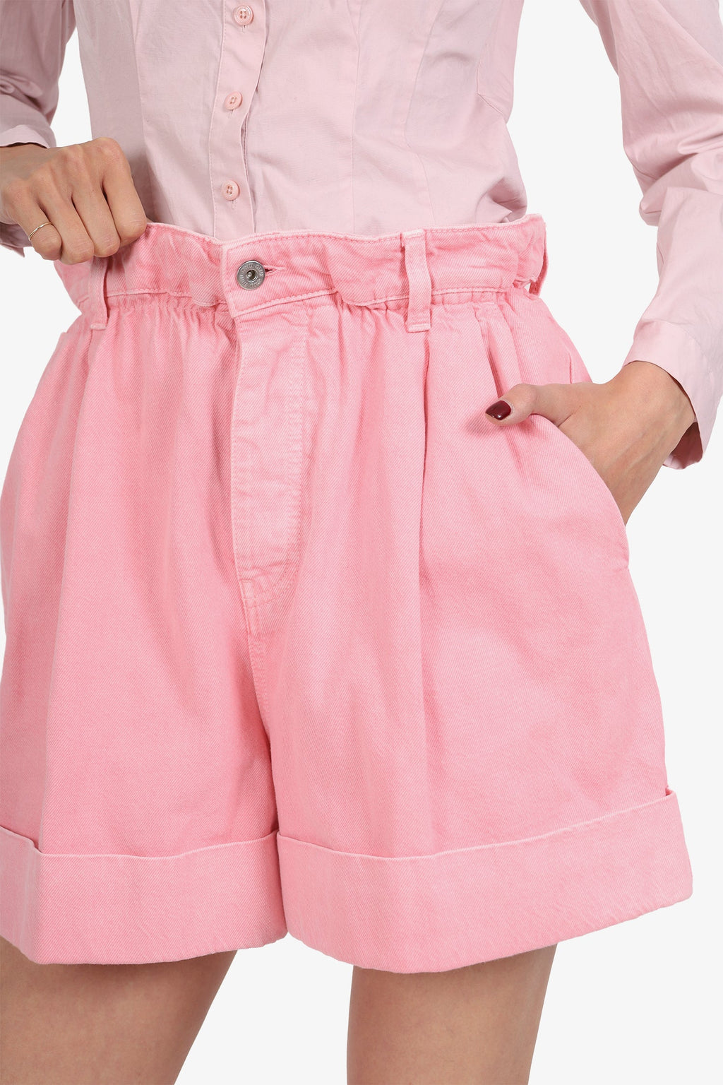 Miu Miu Pink Paper Bag Short Size 40