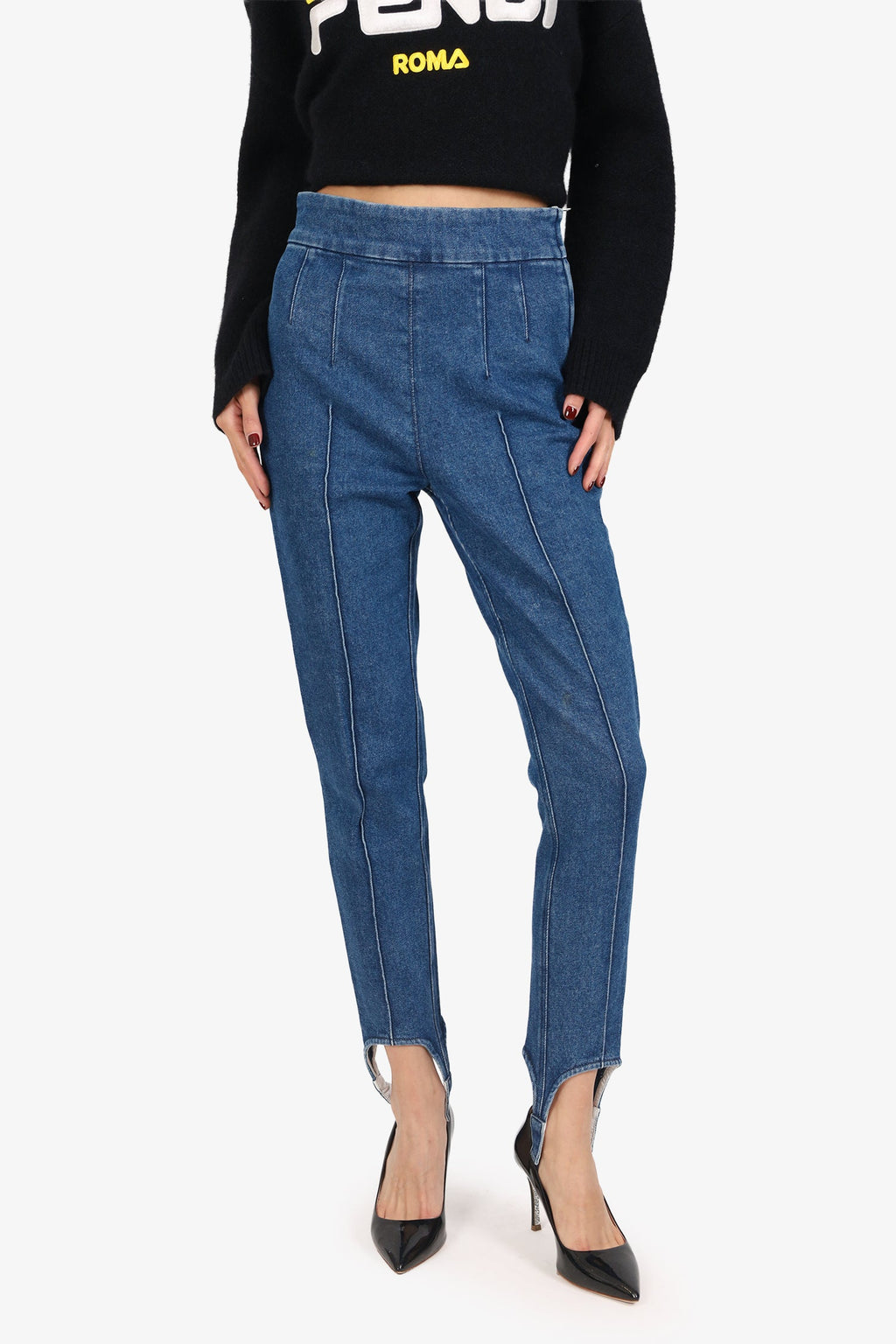 Isabel Marant Denim High Waisted Stirrup Jeans Size 36