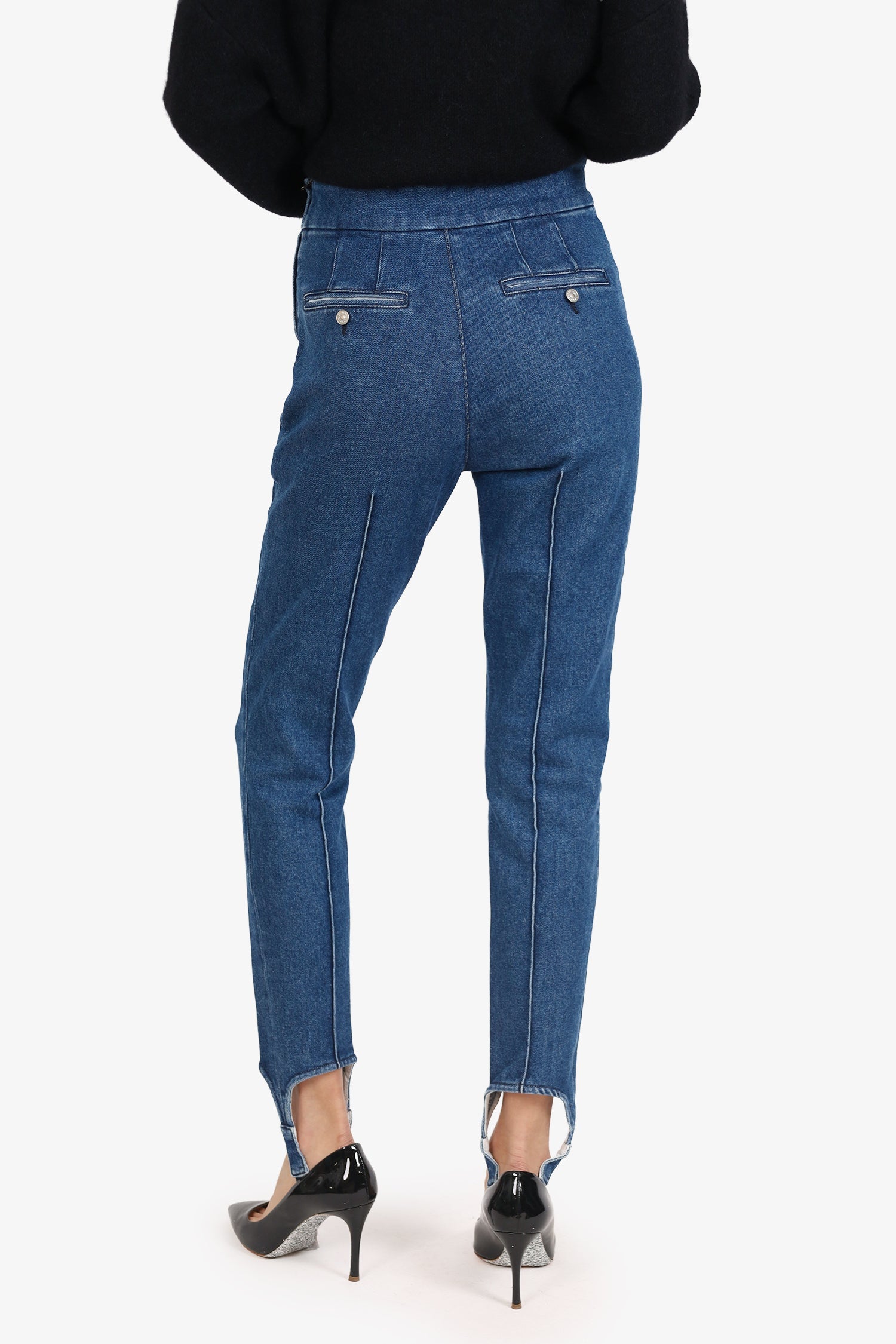 Isabel Marant Denim High Waisted Stirrup Jeans Size 36