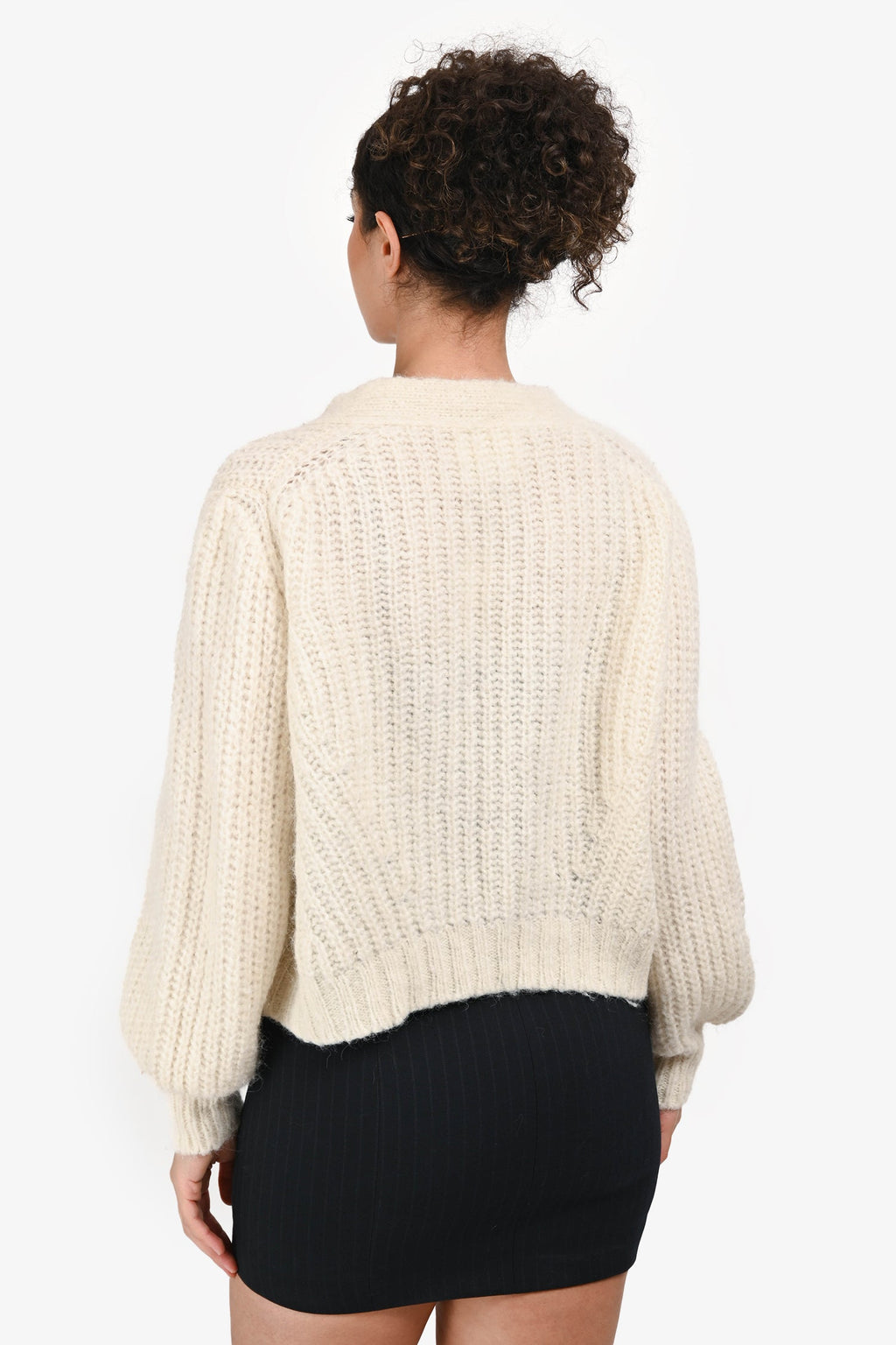 Eleven Six Cream Alpaca Blend igan Sweater Size M/L