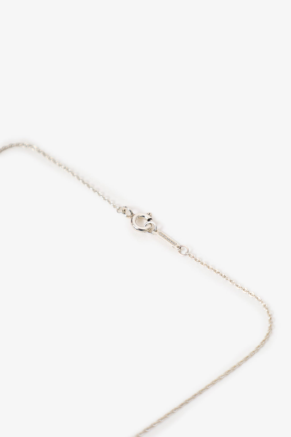 Tiffany & Co. Sterling Silver Blue Double Heart Tag Pendant Necklace