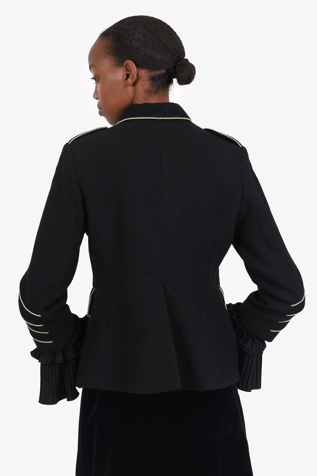 Smythe Black Wool Military Jacket Size 10
