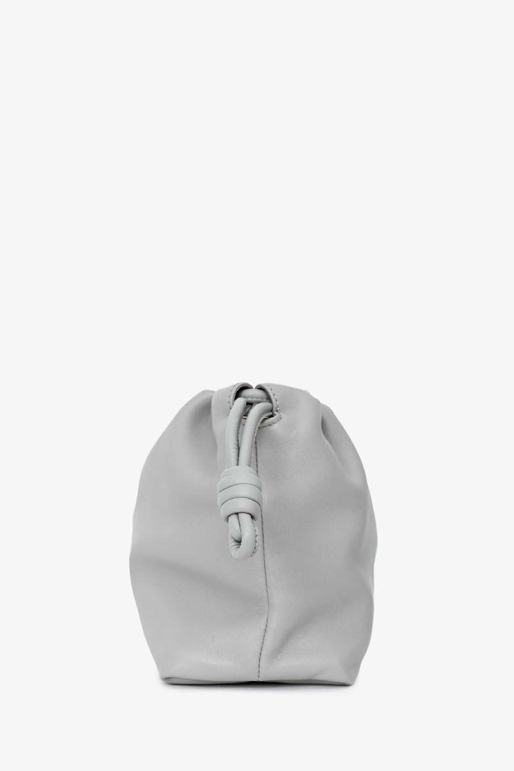 Loewe Grey Leather Flamenco Crossbody Bag with Donut Chain