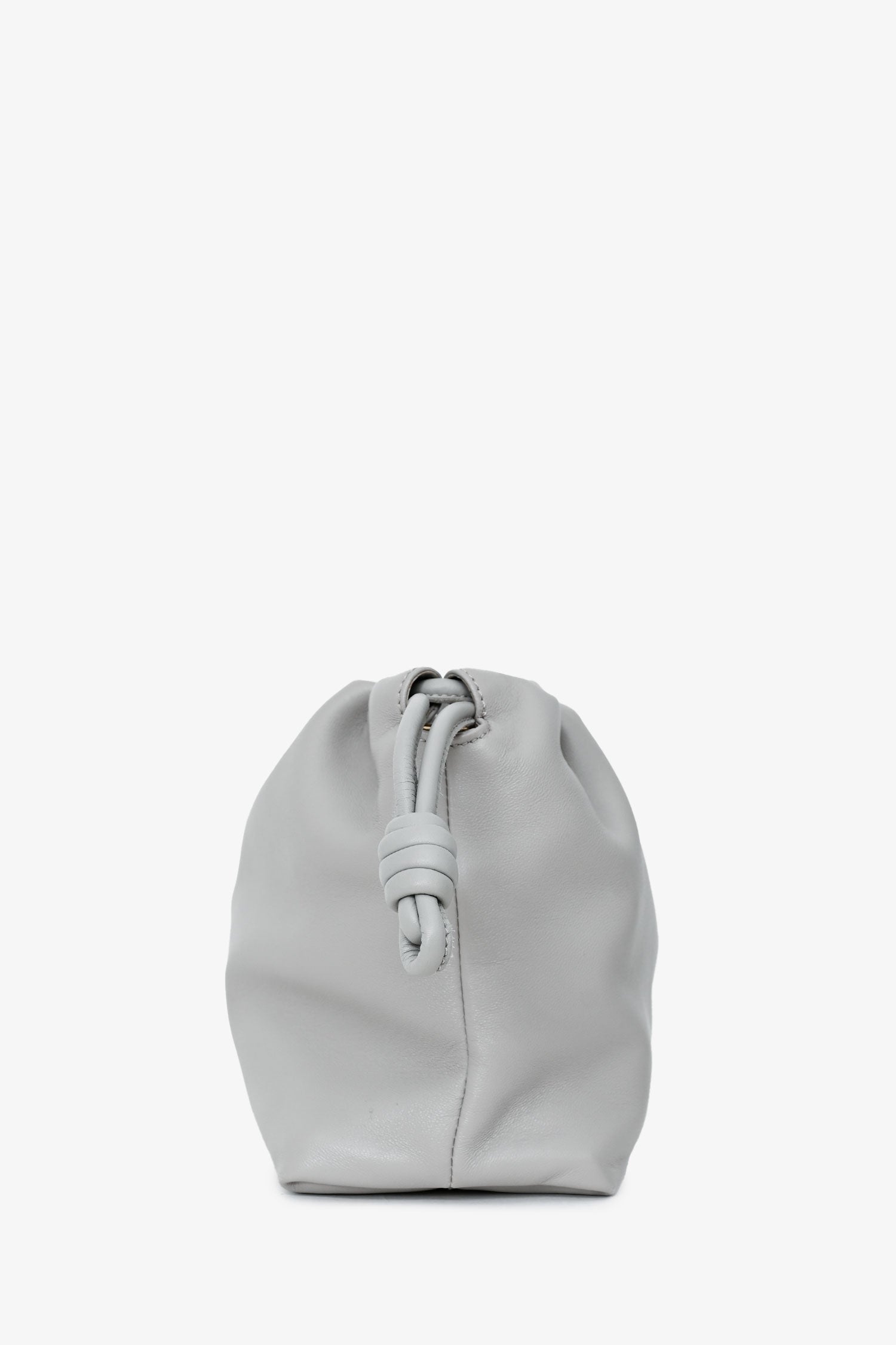 Loewe Grey Leather Flamenco Crossbody Bag with Donut Chain
