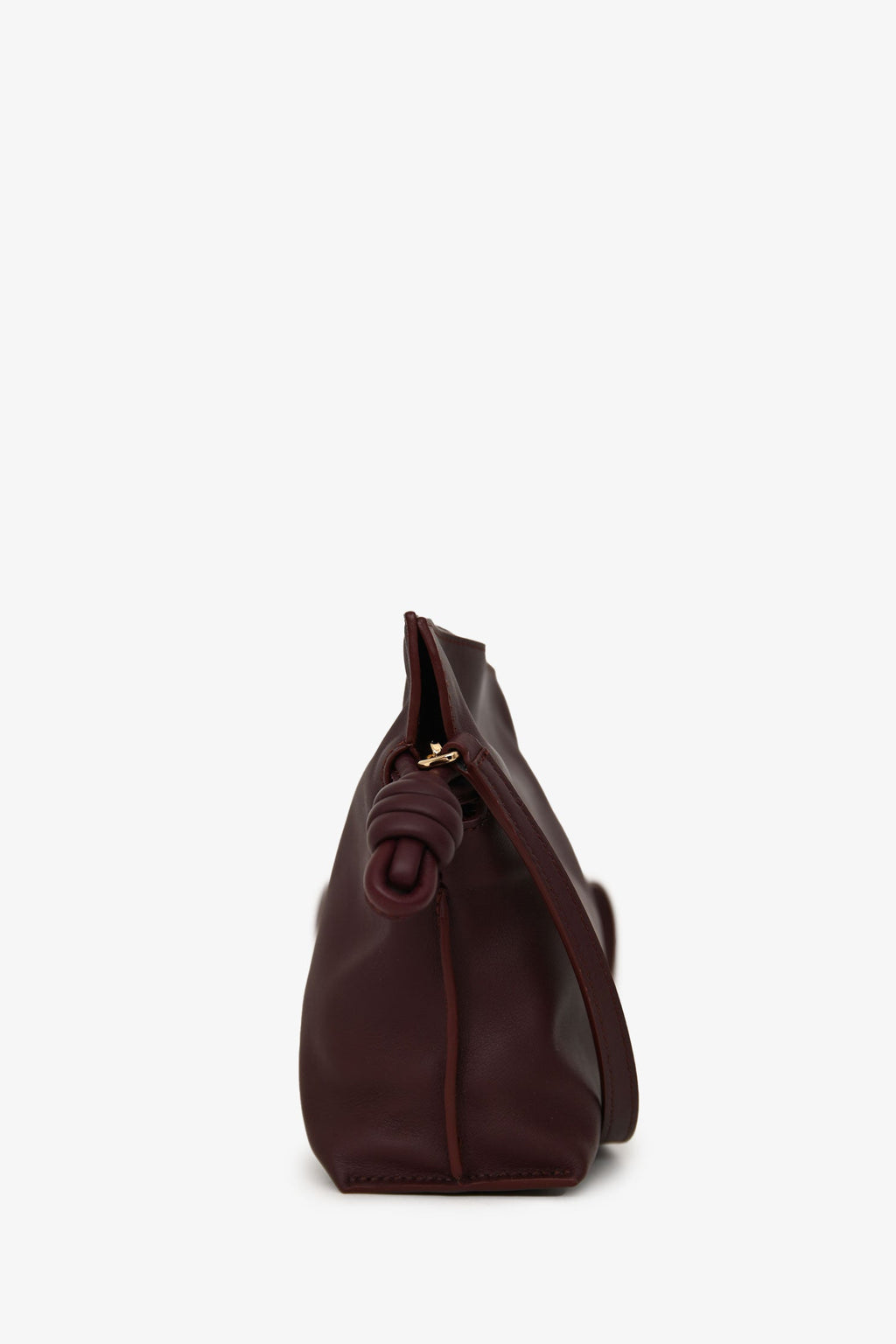 Loewe Burgundy Leather Flamenco Mini Leather Clutch with Strap